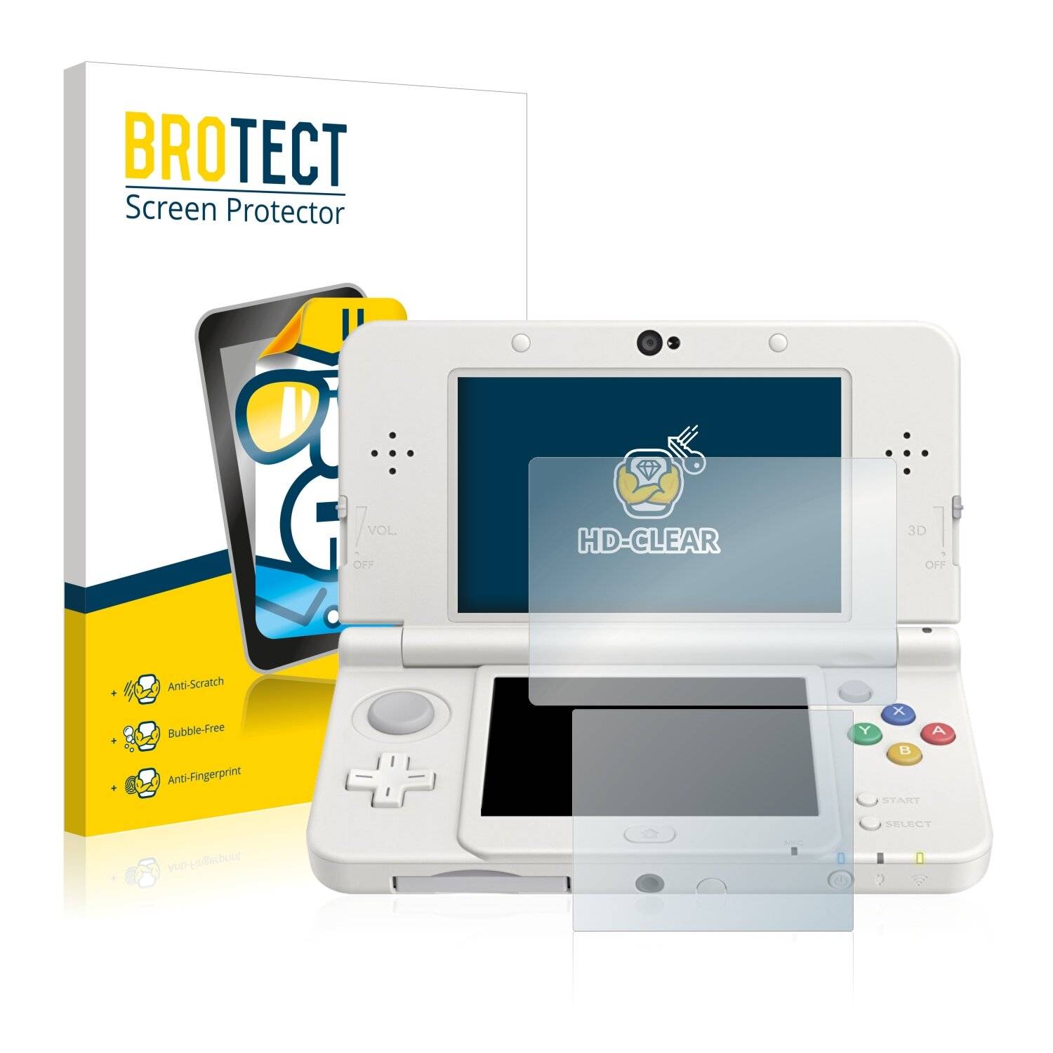 2x BROTECT HD-Clear Displayschutzfolie für Nintendo New