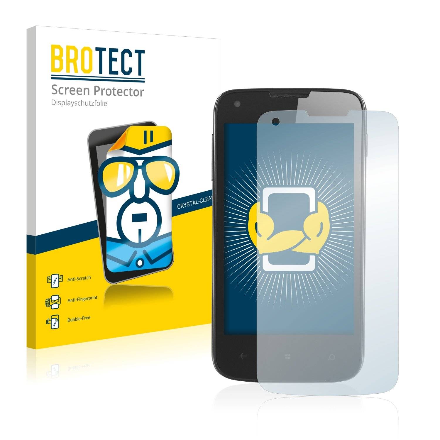 2x BROTECT HD-Clear Displayschutzfolie für Prestigio MultiPhone 8400 DUO