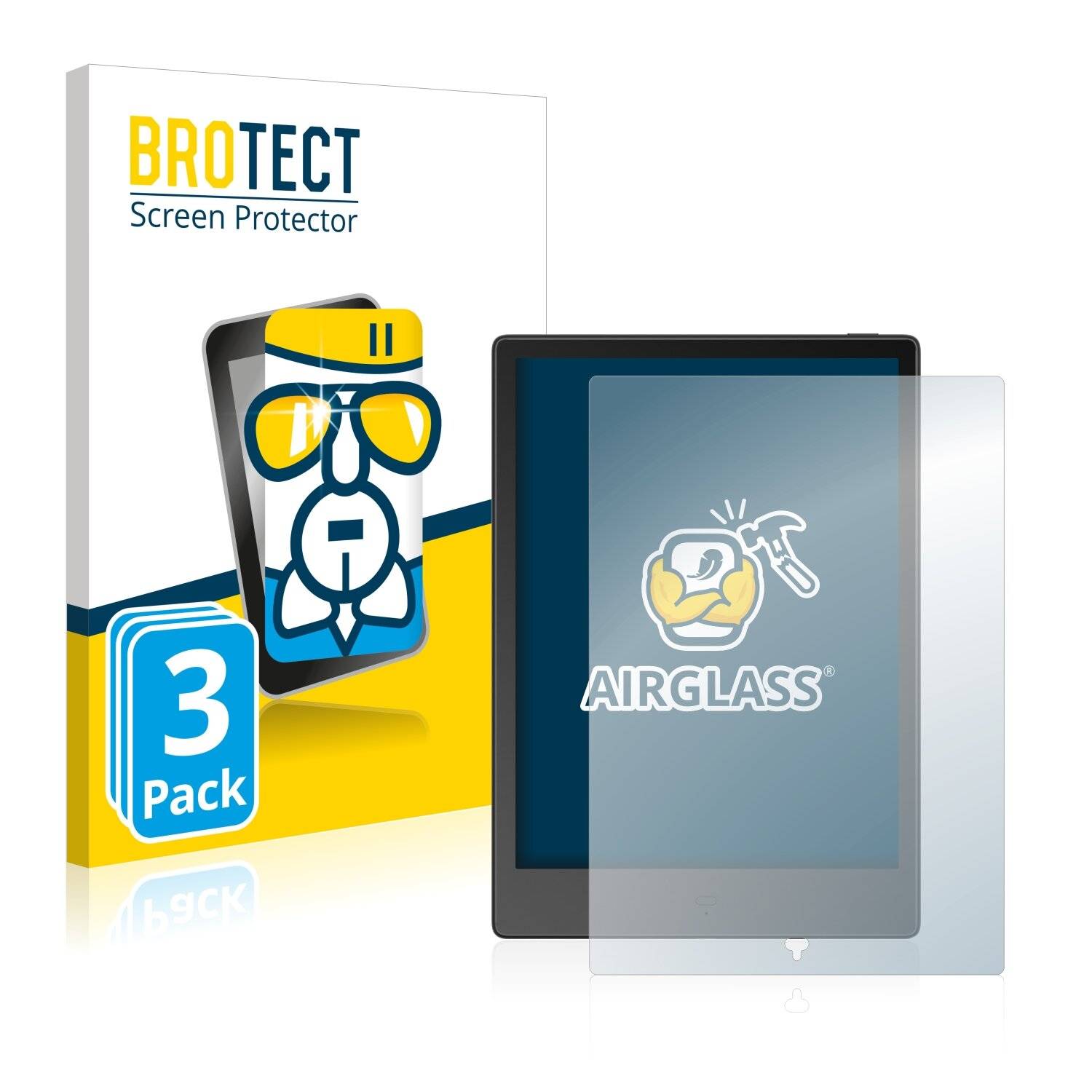 3x BROTECT AirGlass Schutzglas Folie für Boyue Likebook