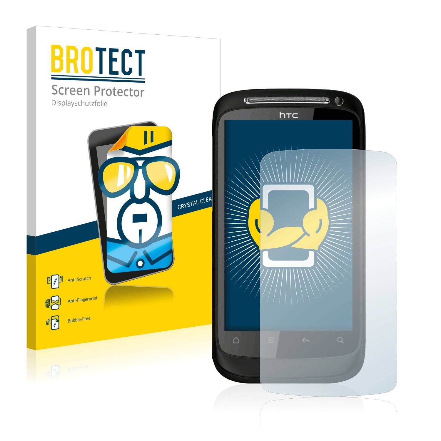 2x BROTECT HD-Clear Displayschutzfolie für HTC Desire S
