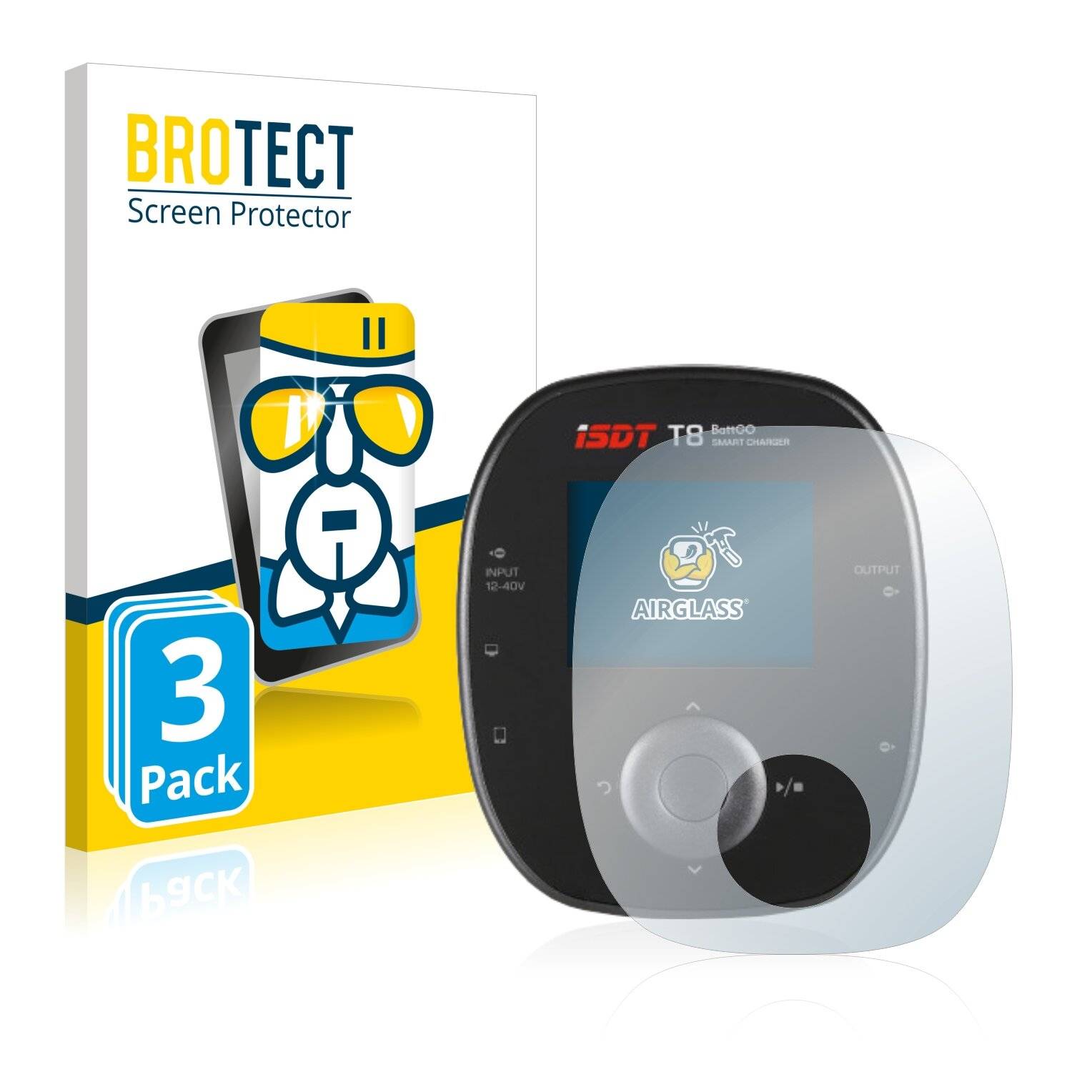 3x BROTECT AirGlass Schutzglas Folie für ISDT