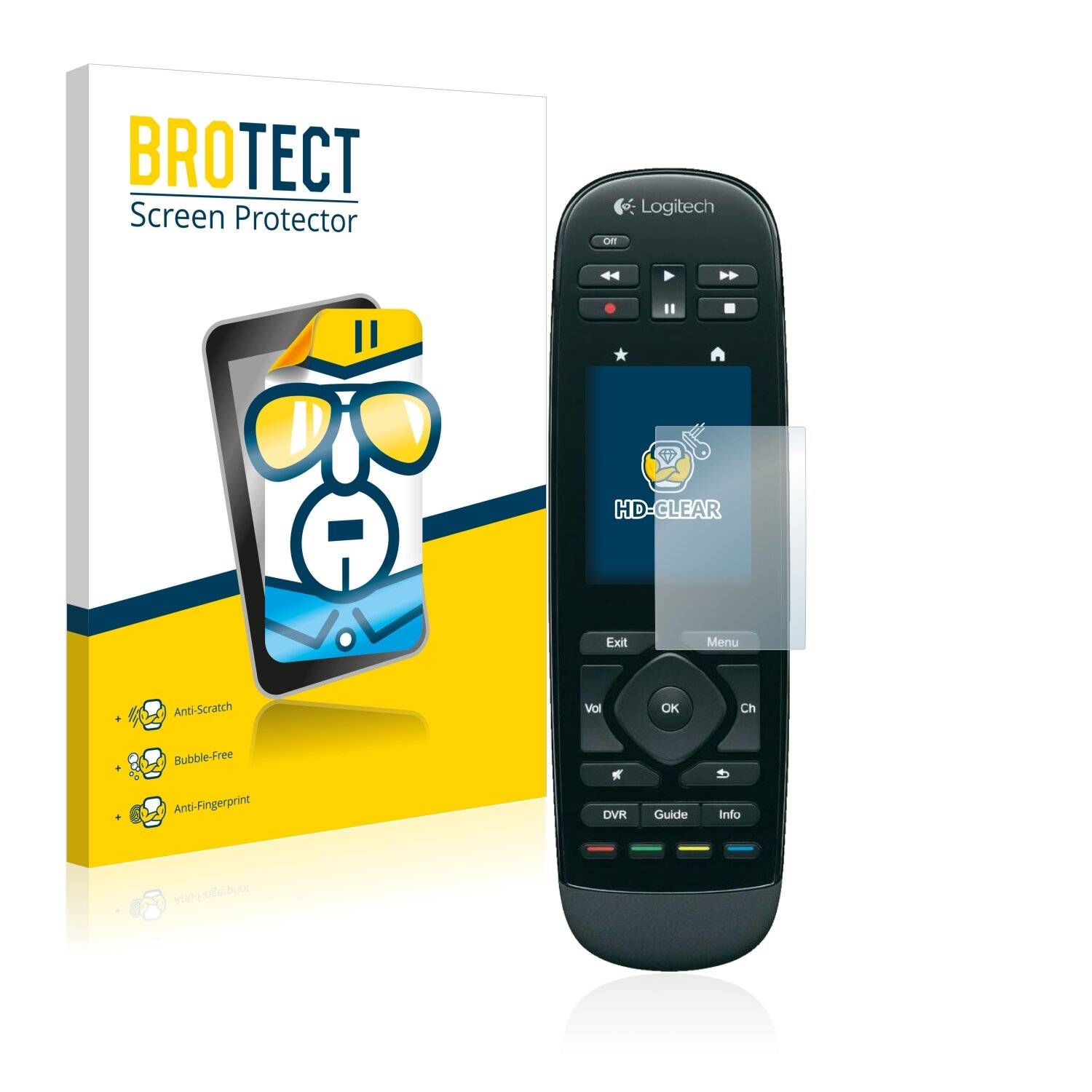 2x BROTECT HD-Clear Displayschutzfolie für Logitech Harmony