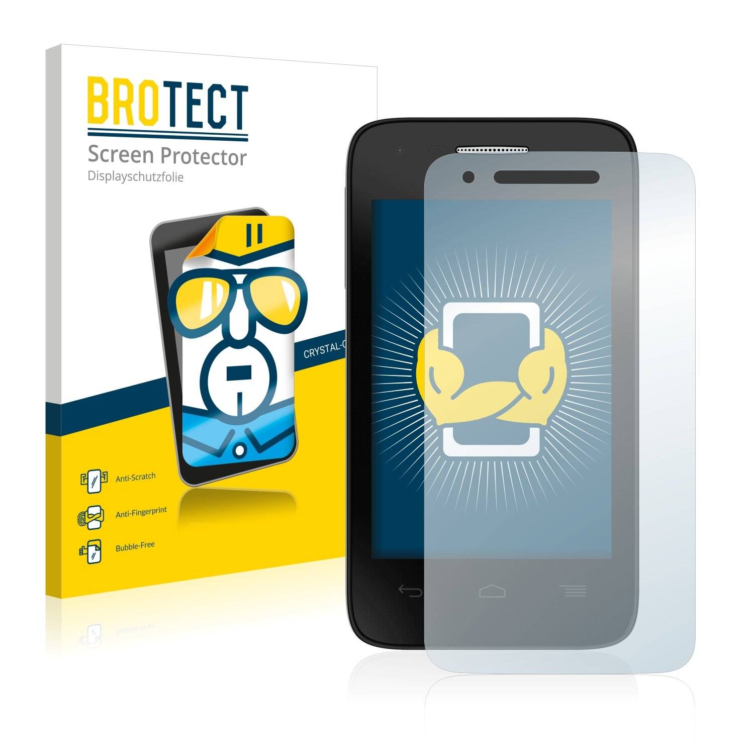 2x BROTECT HD-Clear Displayschutzfolie für Alcatel One Touch Pop