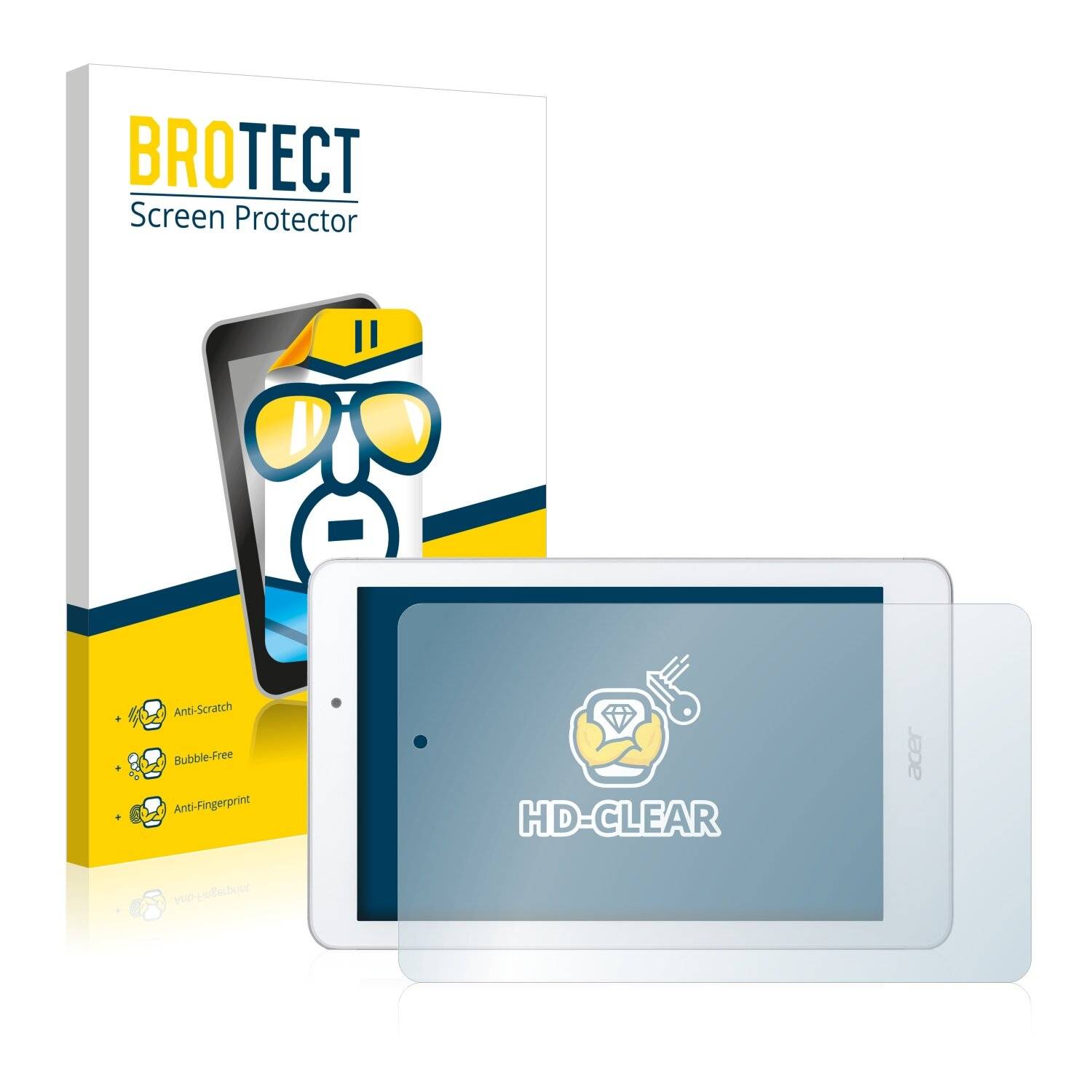 2x BROTECT HD-Clear Displayschutzfolie für Acer Iconia Tab 8