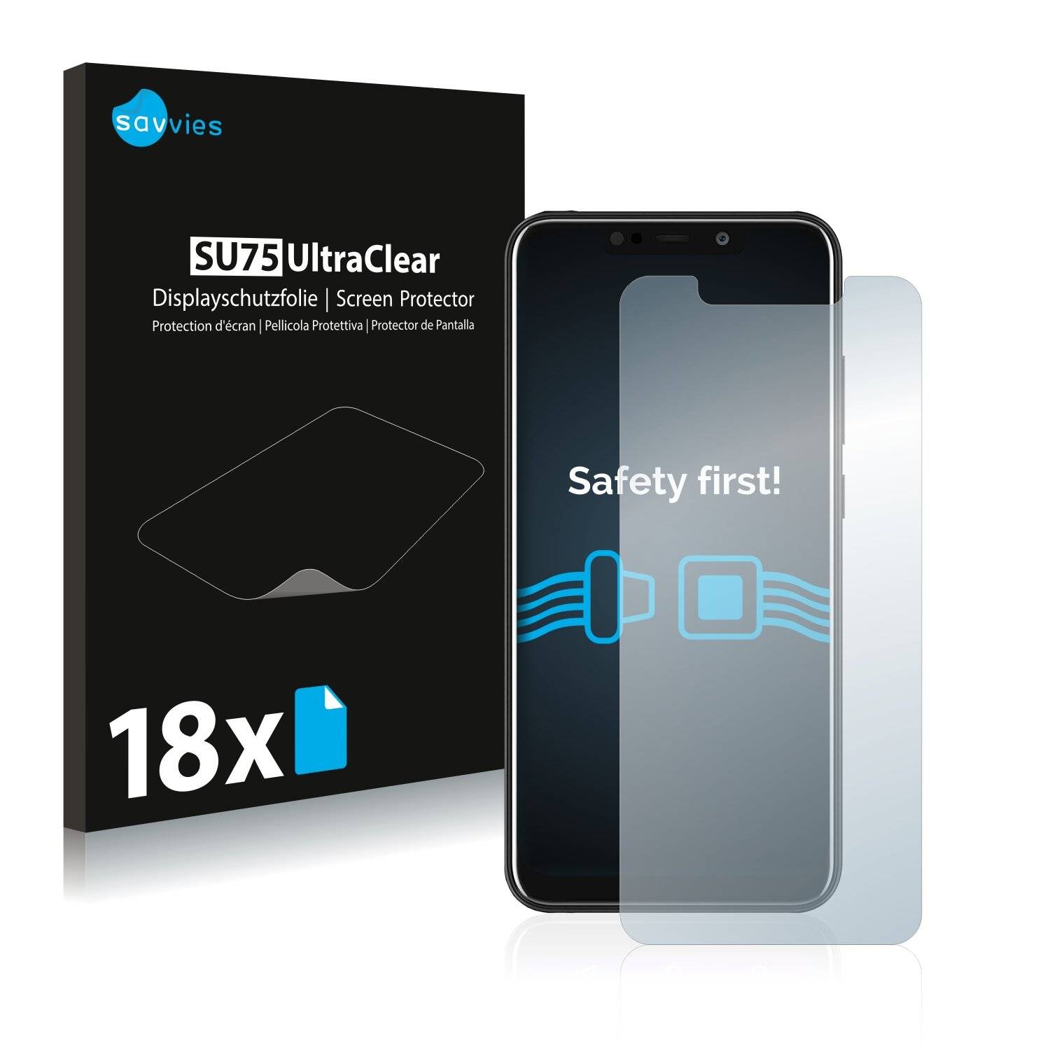 18x Savvies SU75 Displayschutzfolie für BLU Vivo