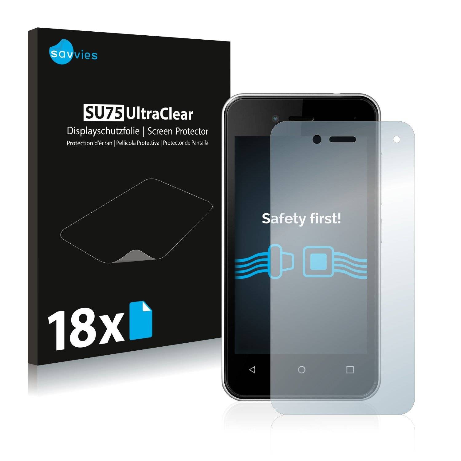 18x Savvies SU75 Displayschutzfolie für Wiko Sunny 3