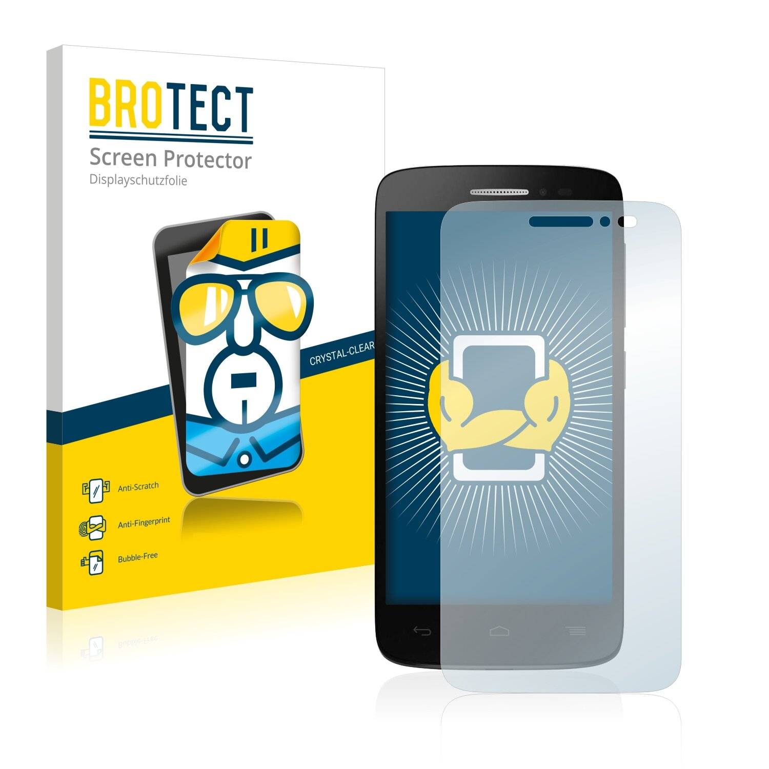 2x BROTECT HD-Clear Displayschutzfolie für Alcatel One Touch Pop 2