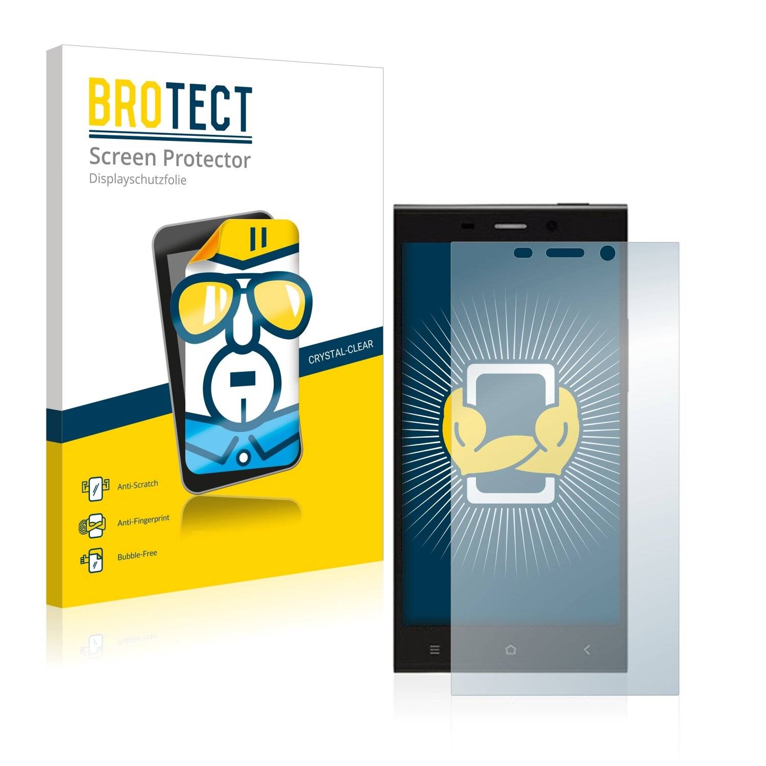 2x BROTECT HD-Clear Displayschutzfolie für General Mobile Discovery