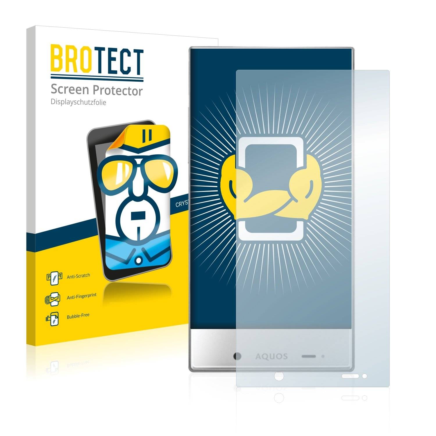 2x BROTECT HD-Clear Displayschutzfolie für Sharp Aquos