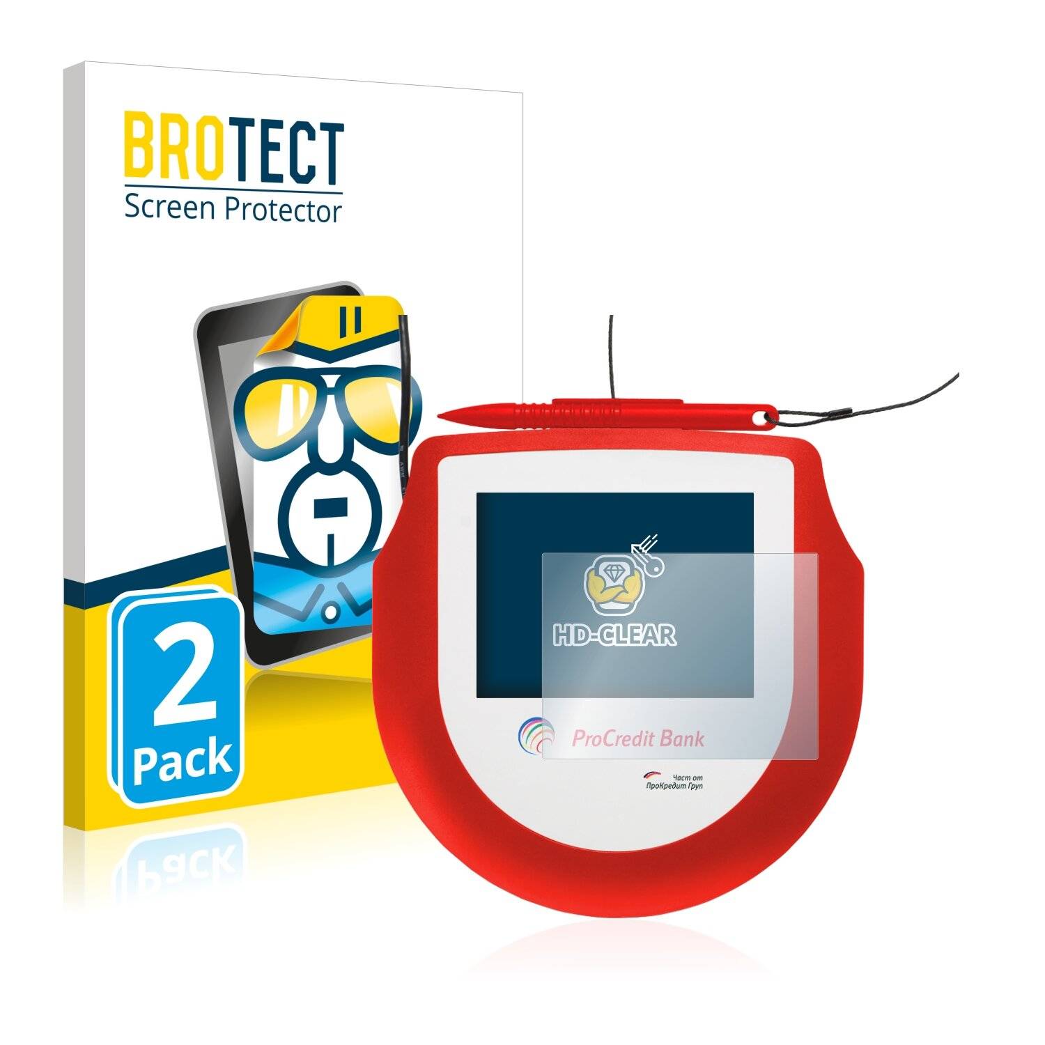 2x BROTECT HD-Clear Displayschutzfolie für Signotec Signature Pad
