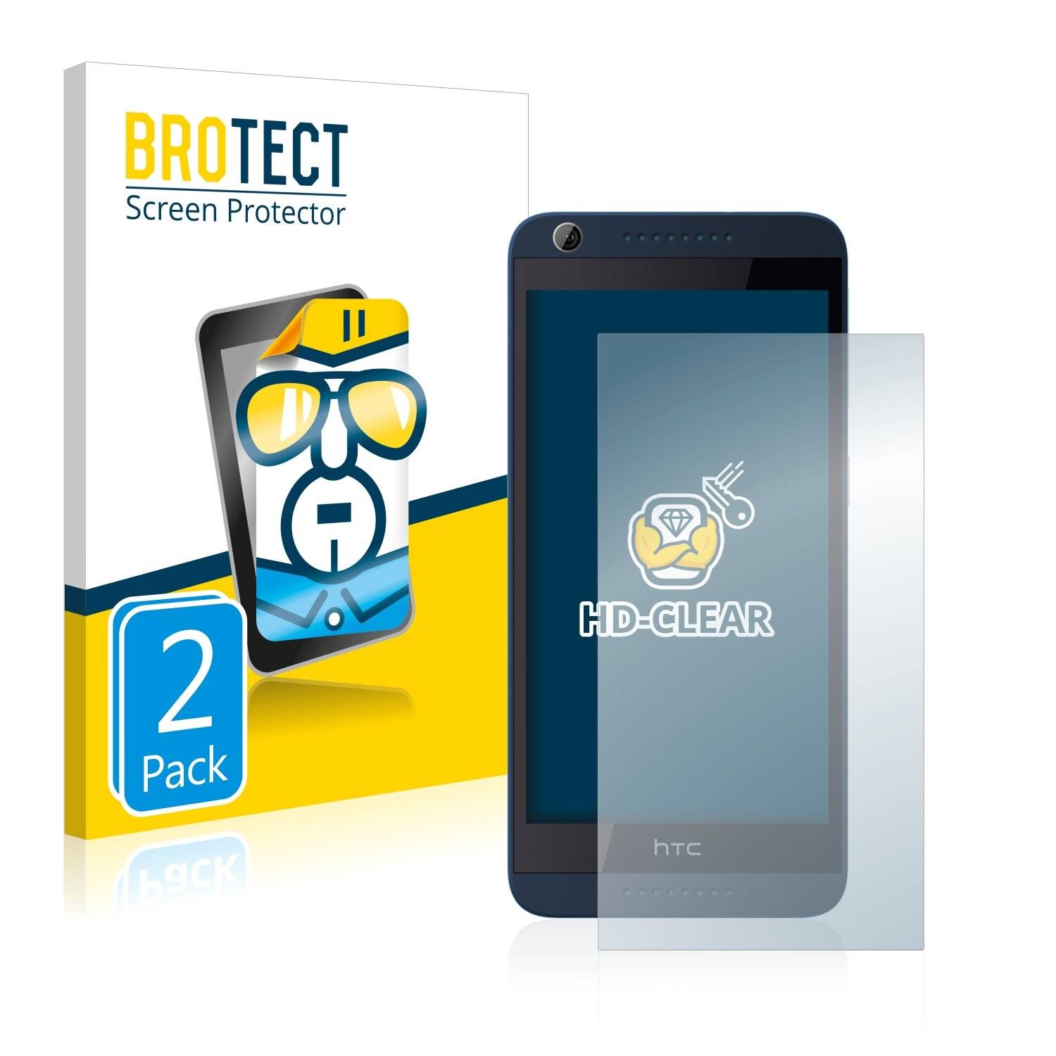 2x BROTECT HD-Clear Displayschutzfolie für HTC Desire 626G