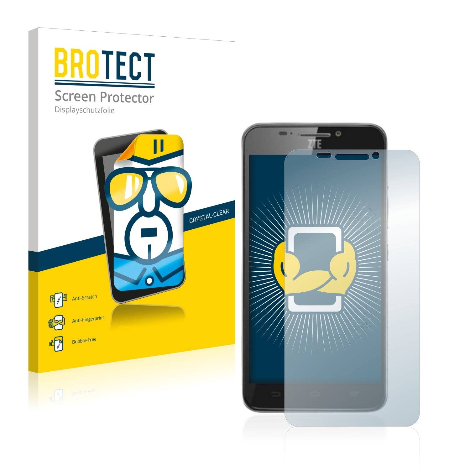 2x BROTECT HD-Clear Displayschutzfolie für ZTE Secret 3