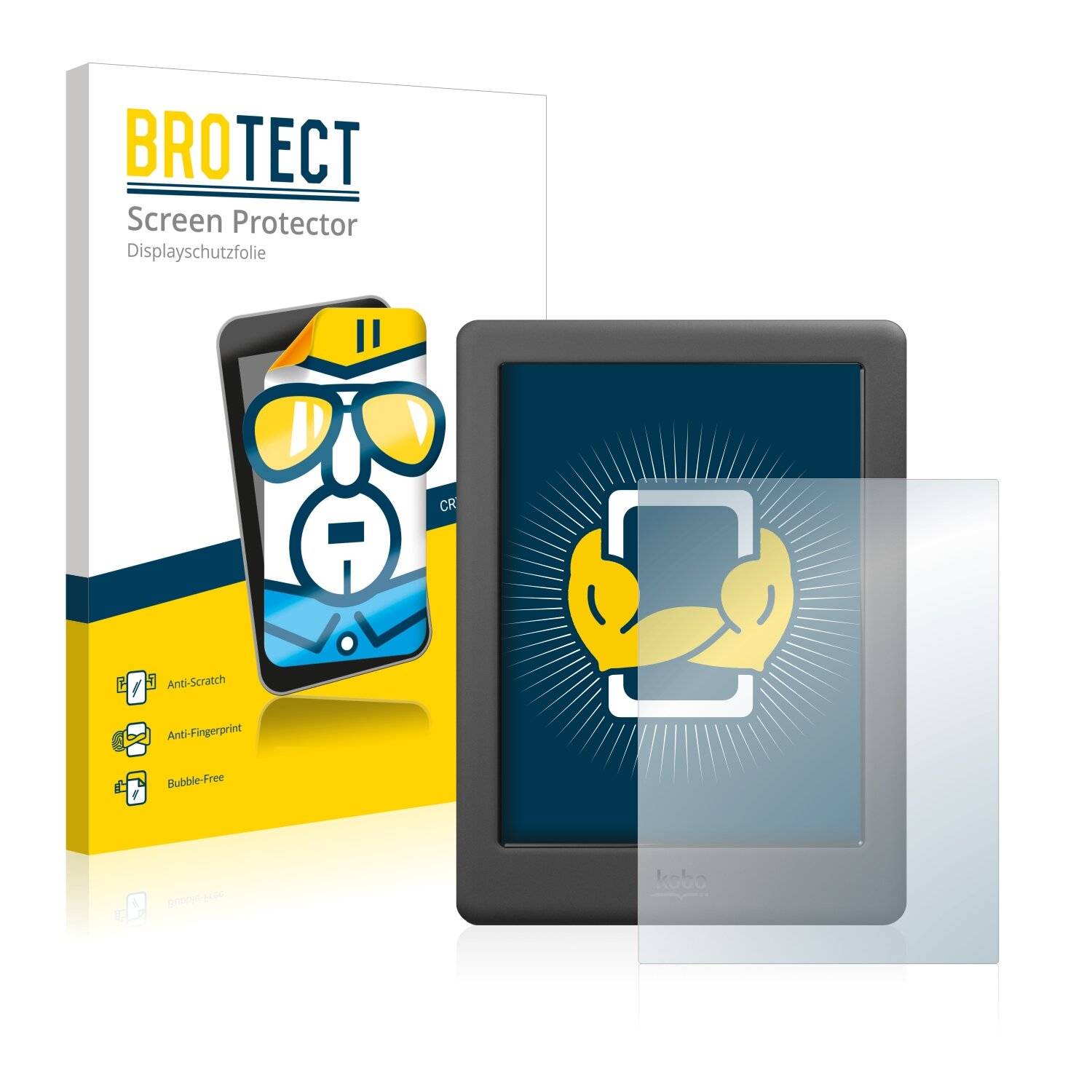 2x BROTECT HD-Clear Displayschutzfolie für Kobo Glo