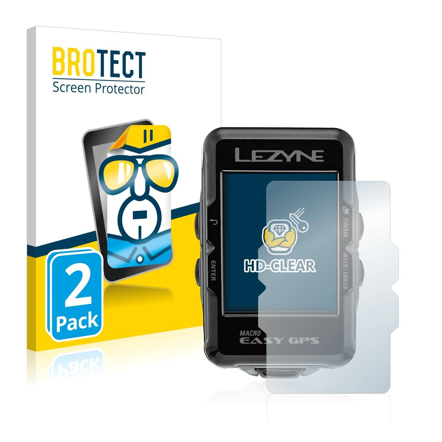 2x BROTECT HD-Clear Displayschutzfolie für Lezyne Macro Easy