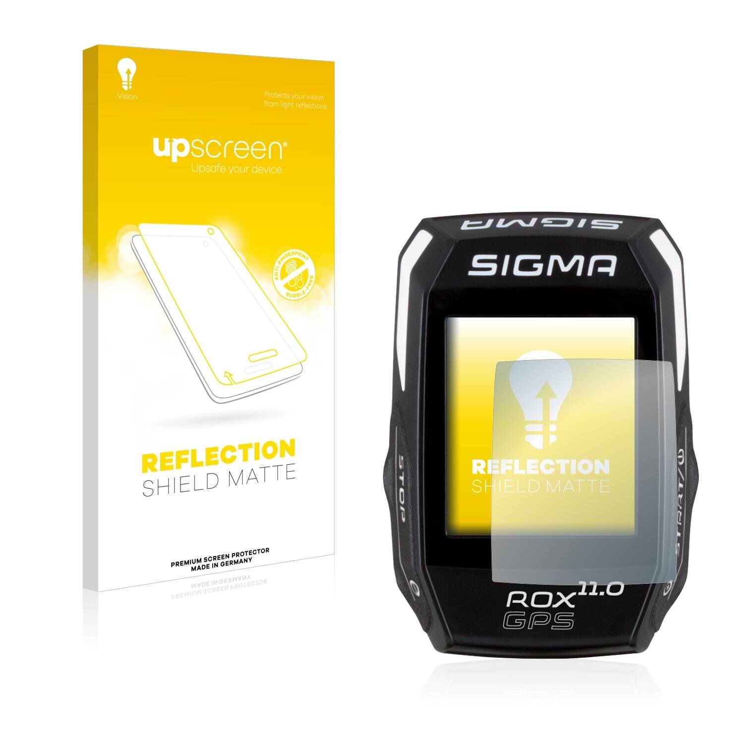 upscreen Reflection Shield Matte Premium Displayschutzfolie für Sigma ROX GPS