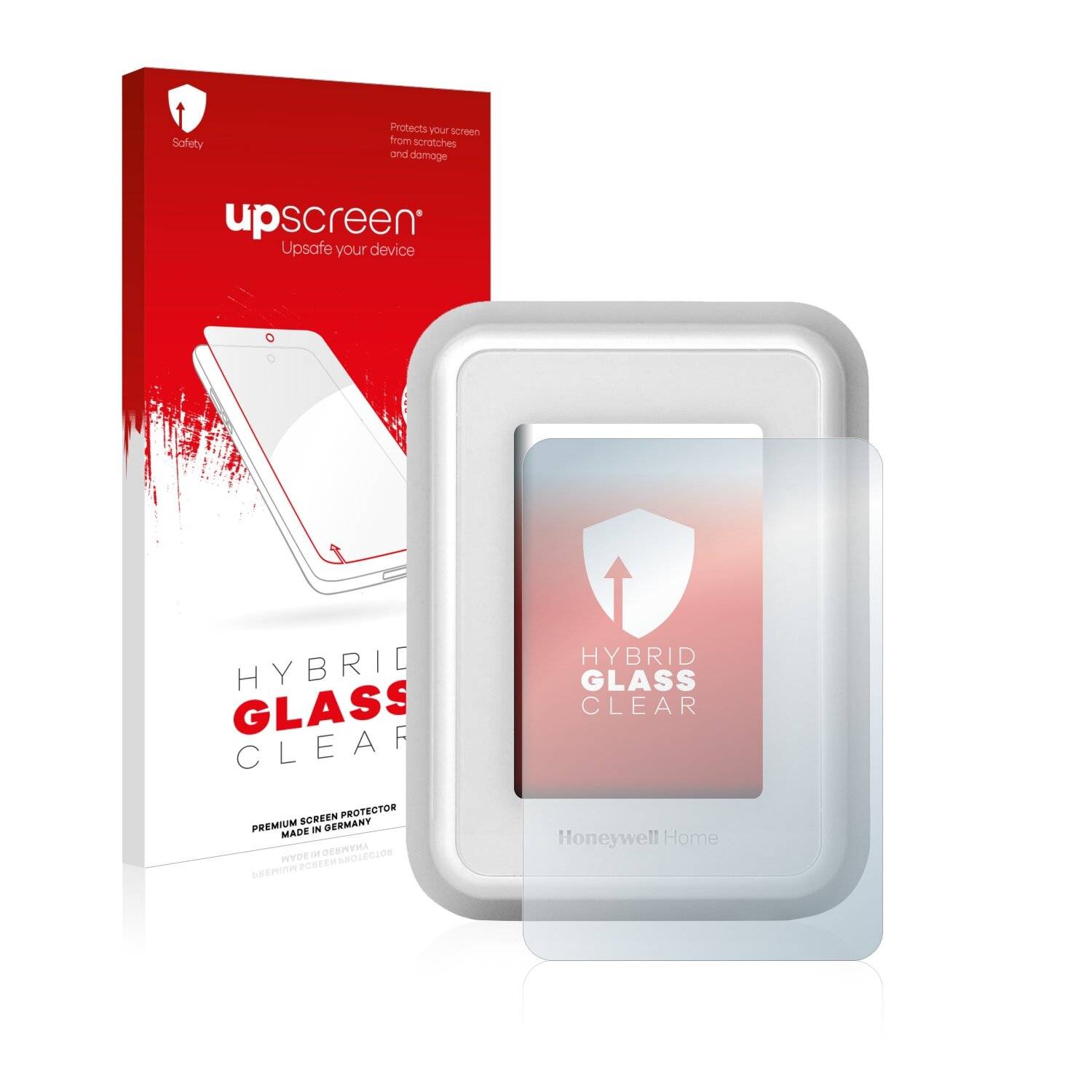 upscreen Hybrid Glass Clear Premium Schutzglas Folie für Honeywell Home T9 Smart