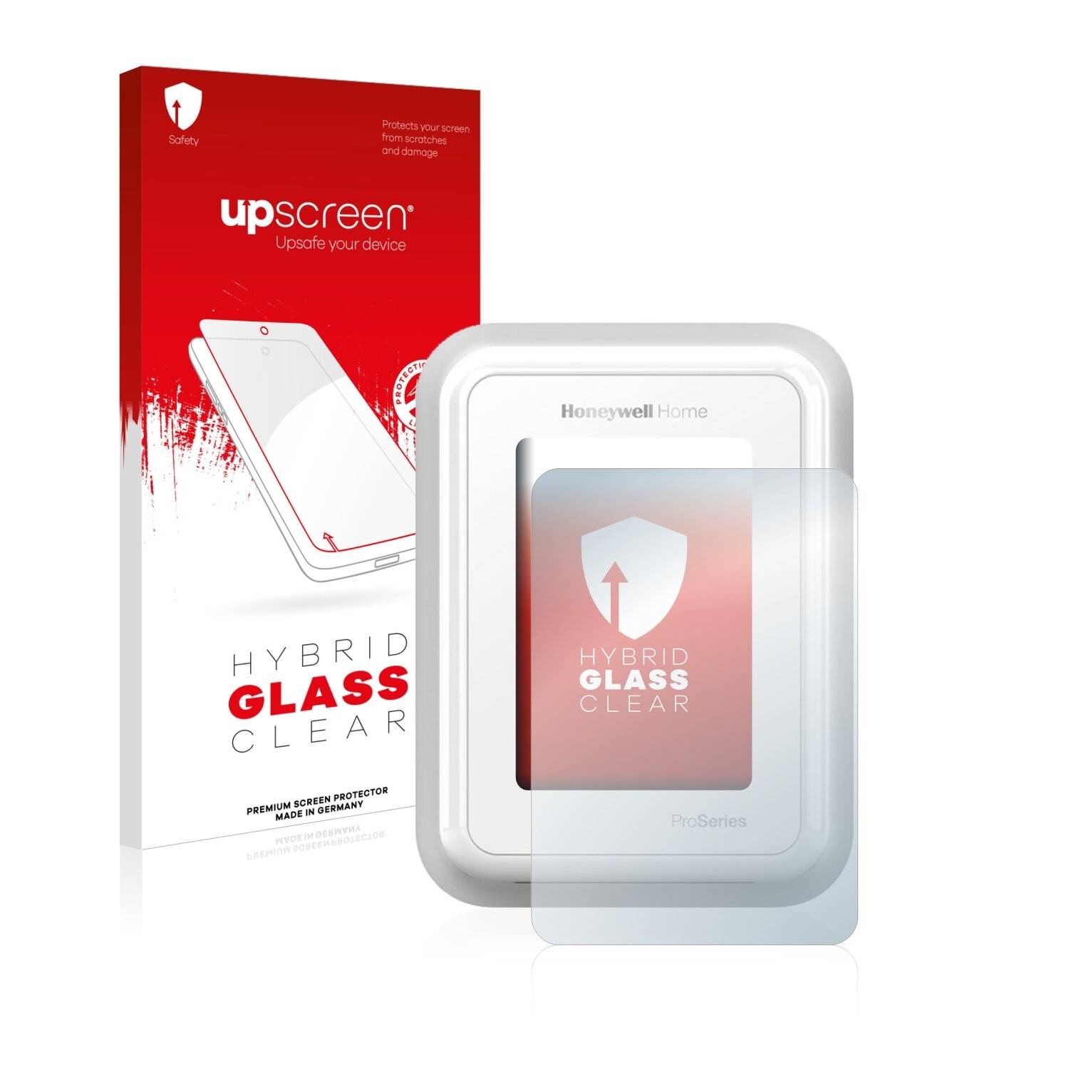 upscreen Hybrid Glass Clear Premium Schutzglas Folie für Honeywell Home T10 Pro Smart