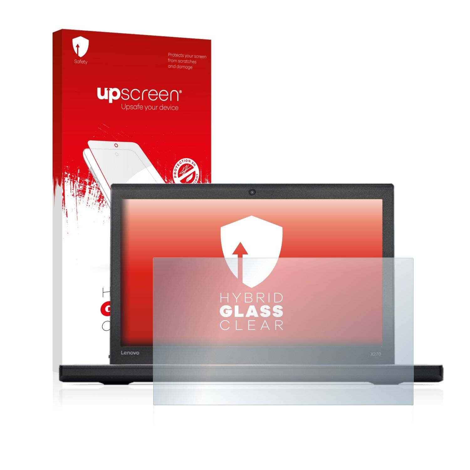 upscreen Hybrid Glass Clear Premium Schutzglas Folie für Lenovo ThinkPad
