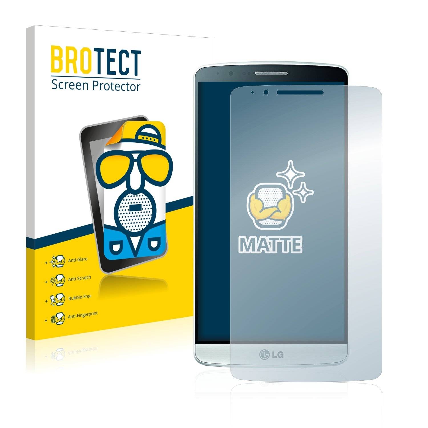 2x BROTECT Matte Displayschutzfolie für LG G3 D855 - Entspiegelt,