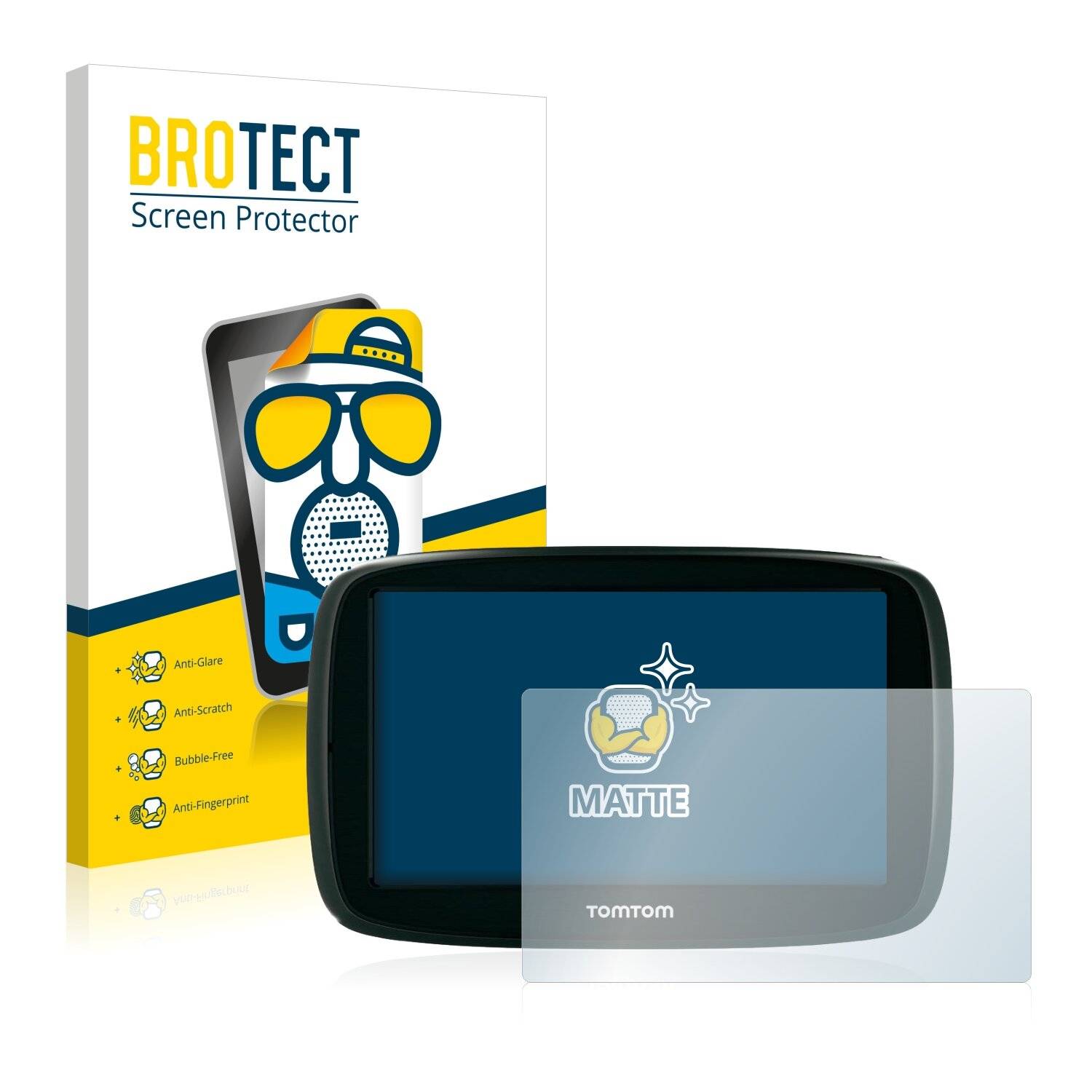 2x BROTECT Matte Displayschutzfolie für TomTom START 50 2014 - Entspiegelt,