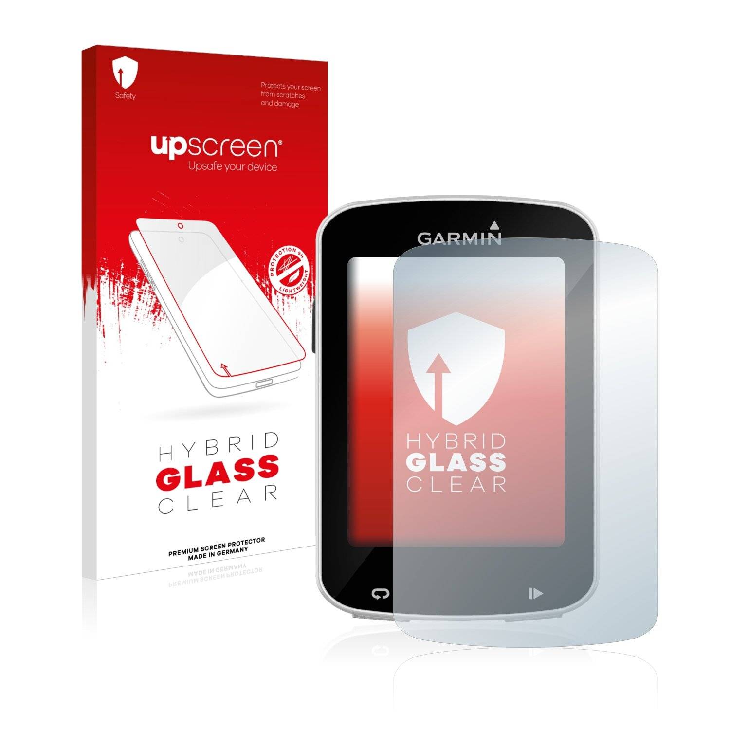 upscreen Hybrid Glass Clear Premium Schutzglas Folie für Garmin Edge Explore