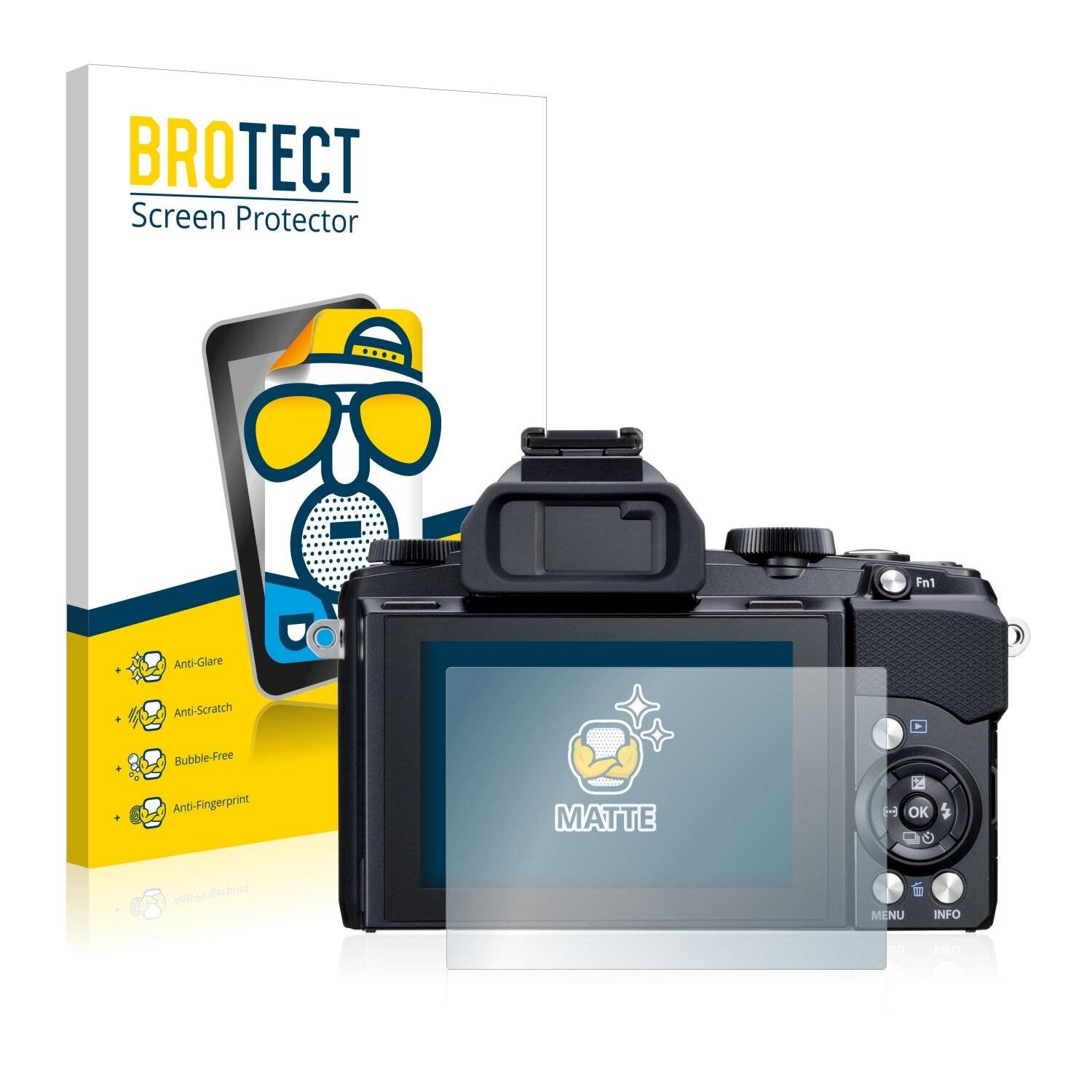 2x BROTECT Matte Displayschutzfolie für Olympus Stylus 1 - Entspiegelt,