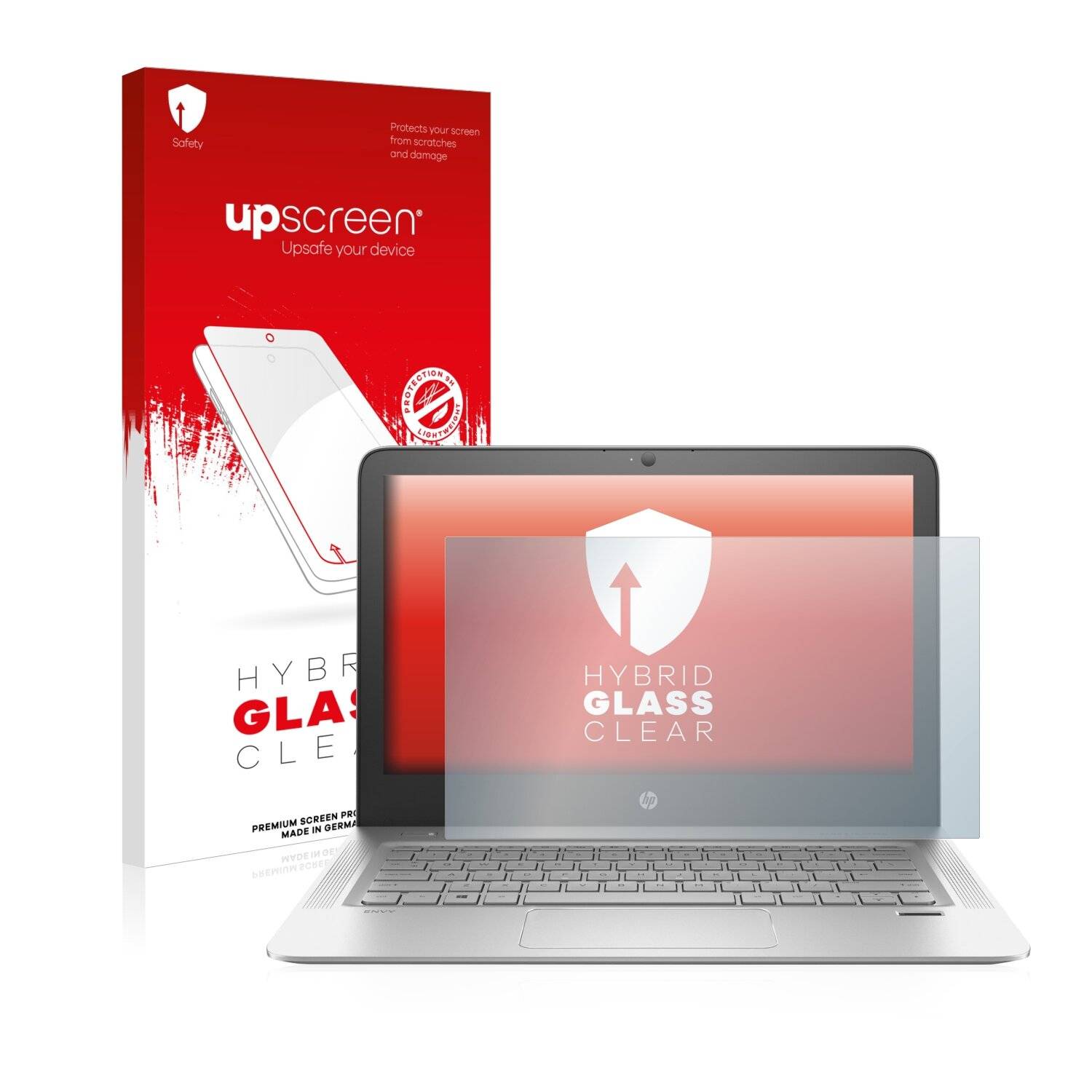 upscreen Hybrid Glass Clear Premium Schutzglas Folie für HP Envy
