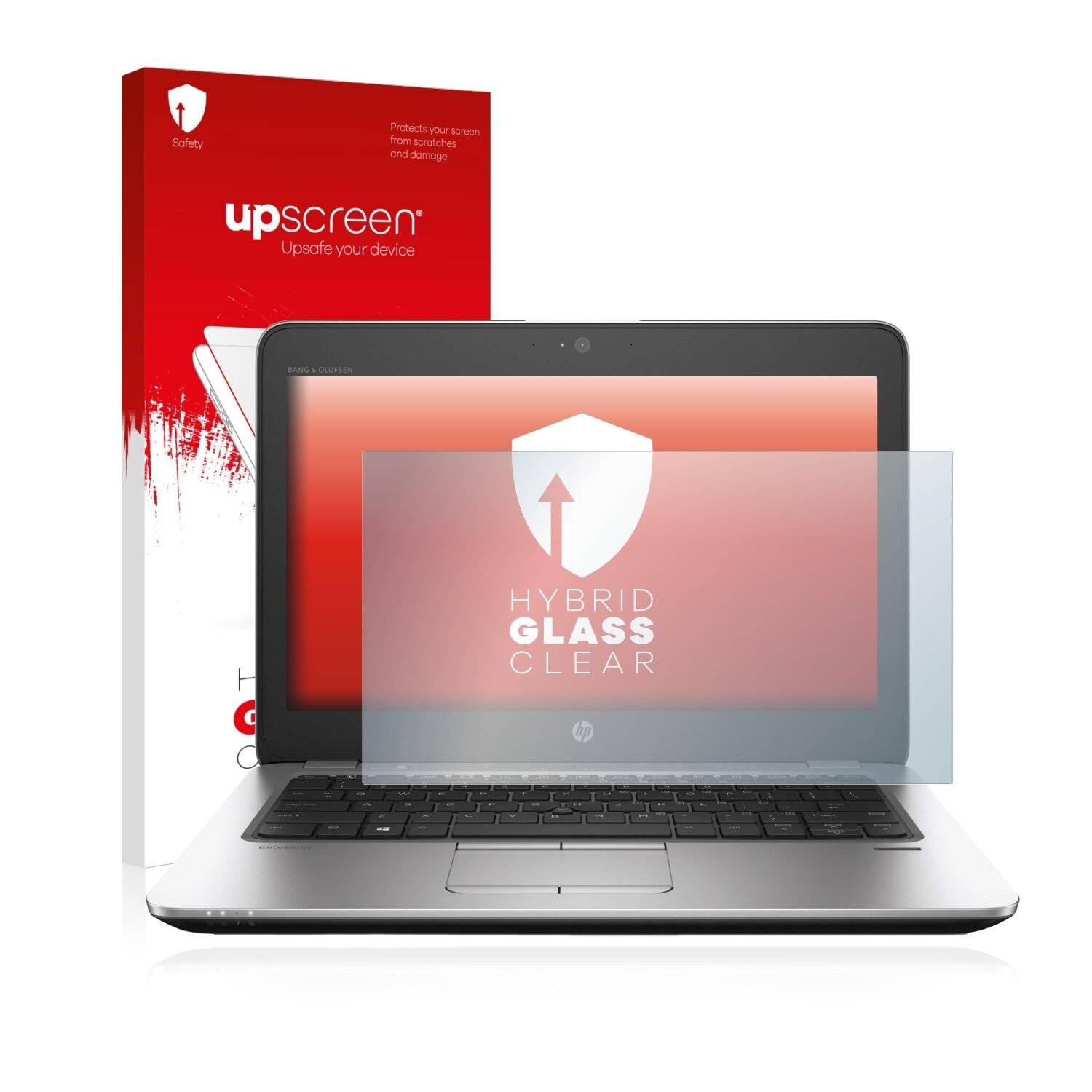 upscreen Hybrid Glass Clear Premium Schutzglas Folie für HP EliteBook 820