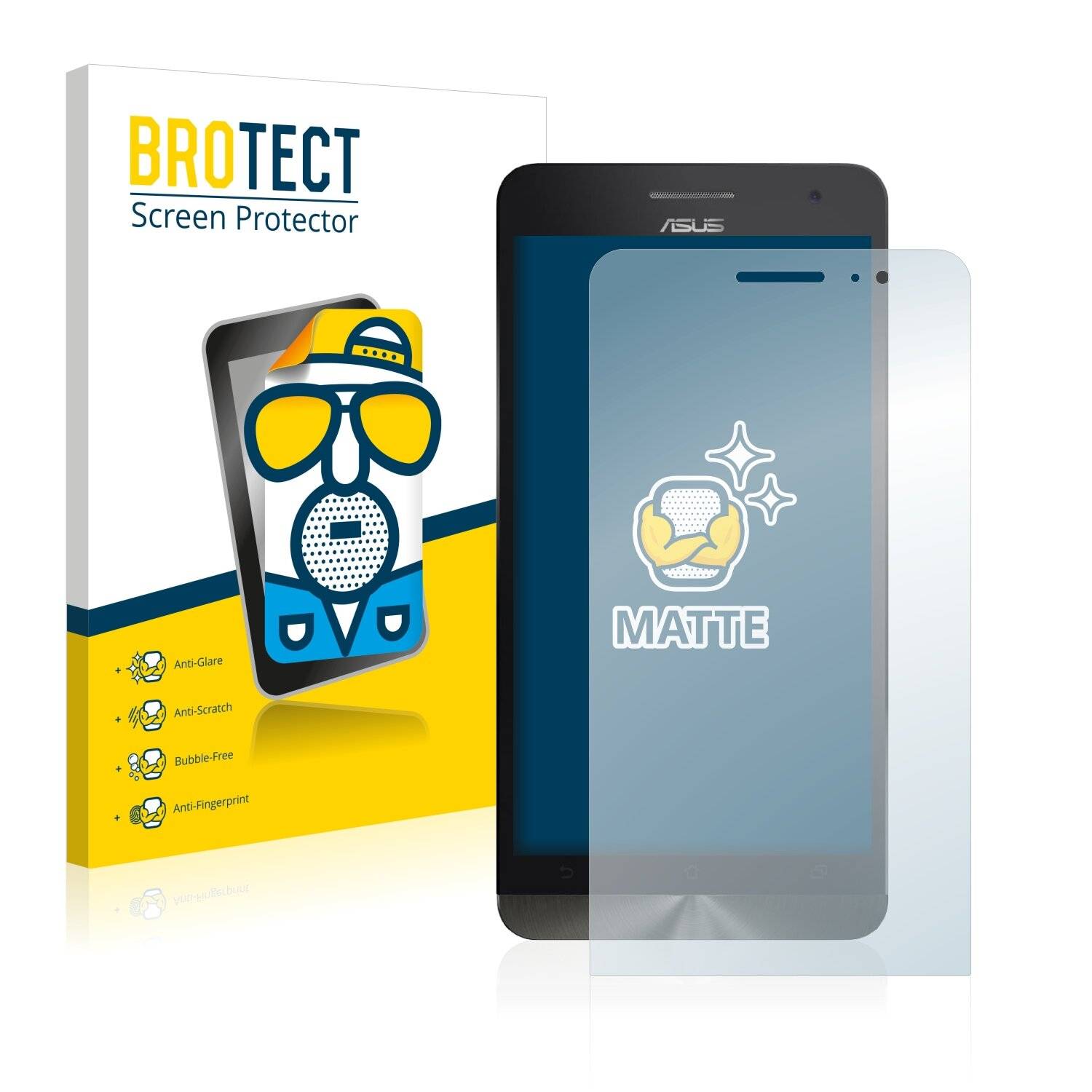 2x BROTECT Matte Displayschutzfolie für Asus ZenFone 6 A600CG - Entspiegelt,