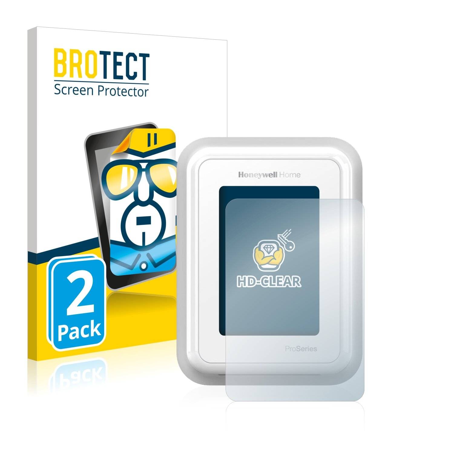 2x BROTECT HD-Clear Displayschutzfolie für Honeywell Home T10 Pro Smart