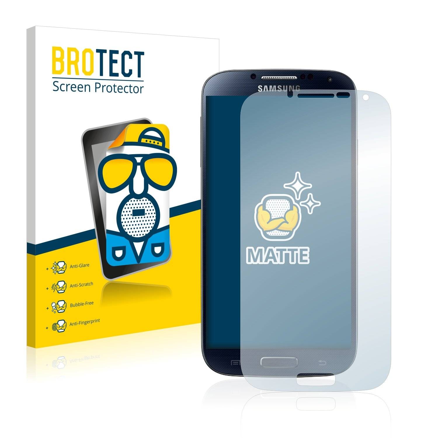 2x BROTECT Matte Displayschutzfolie für Samsung Galaxy S4 LTE+ I9506 - Entspiegelt,