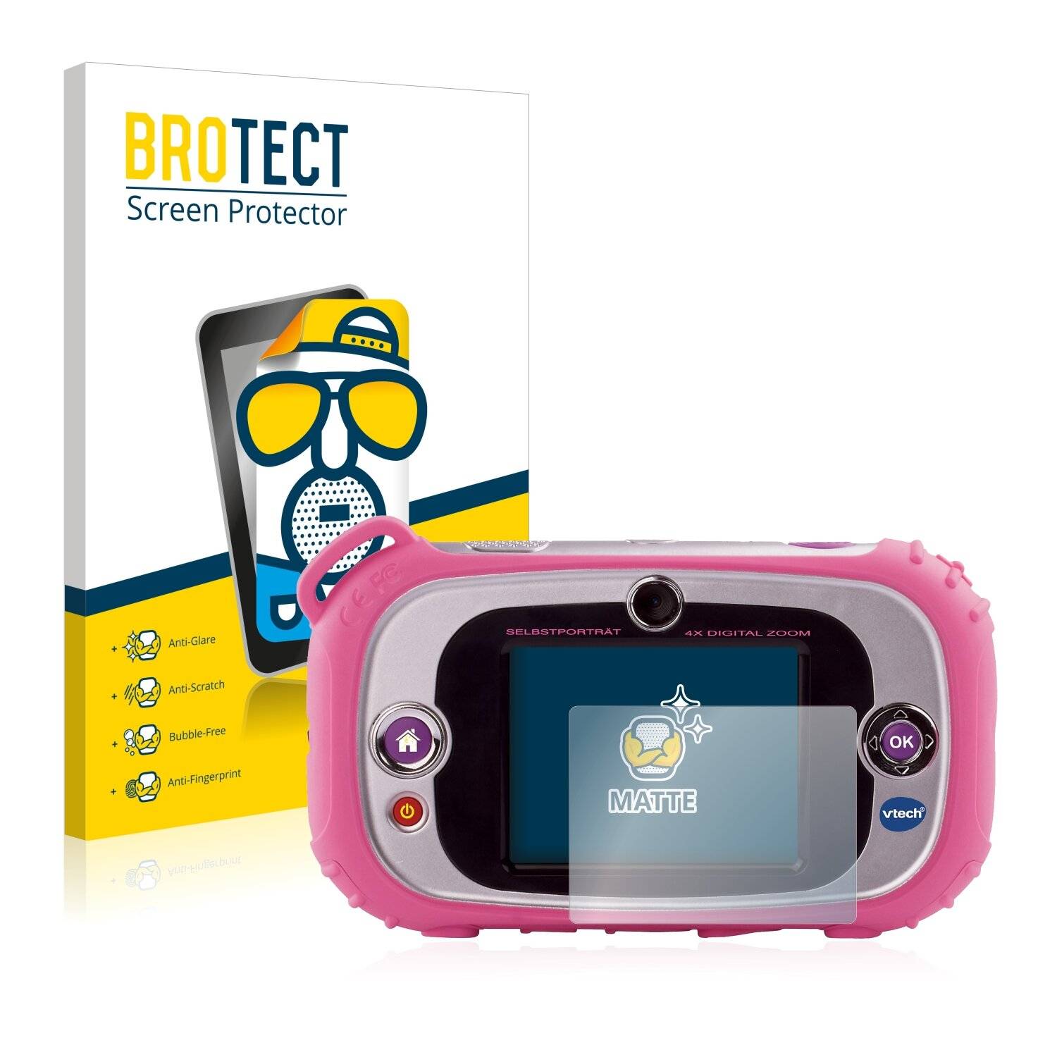 2x BROTECT Matte Displayschutzfolie für Vtech Kidizoom Touch 2013 - Entspiegelt,