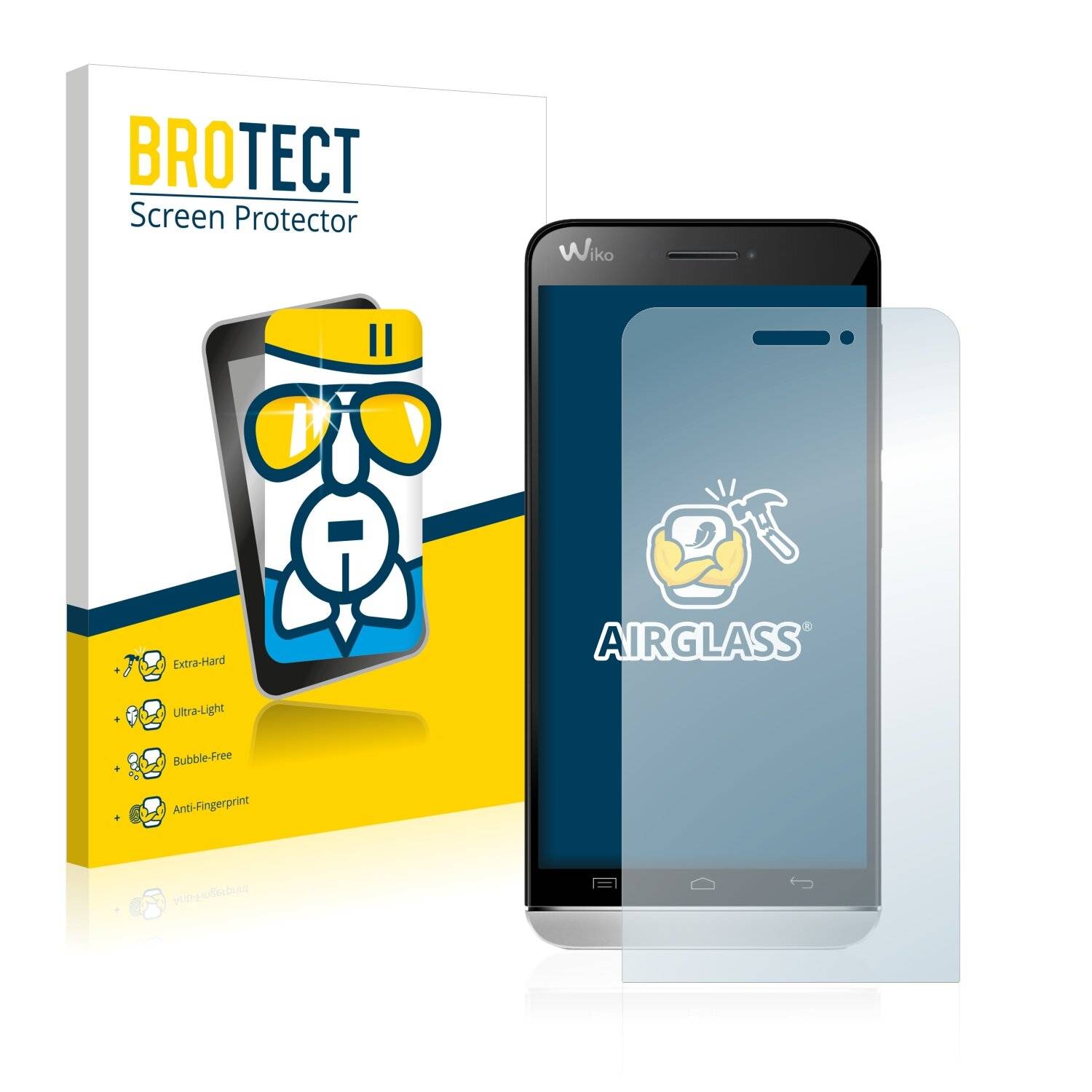 BROTECT AirGlass Schutzglas Folie für Wiko Wax