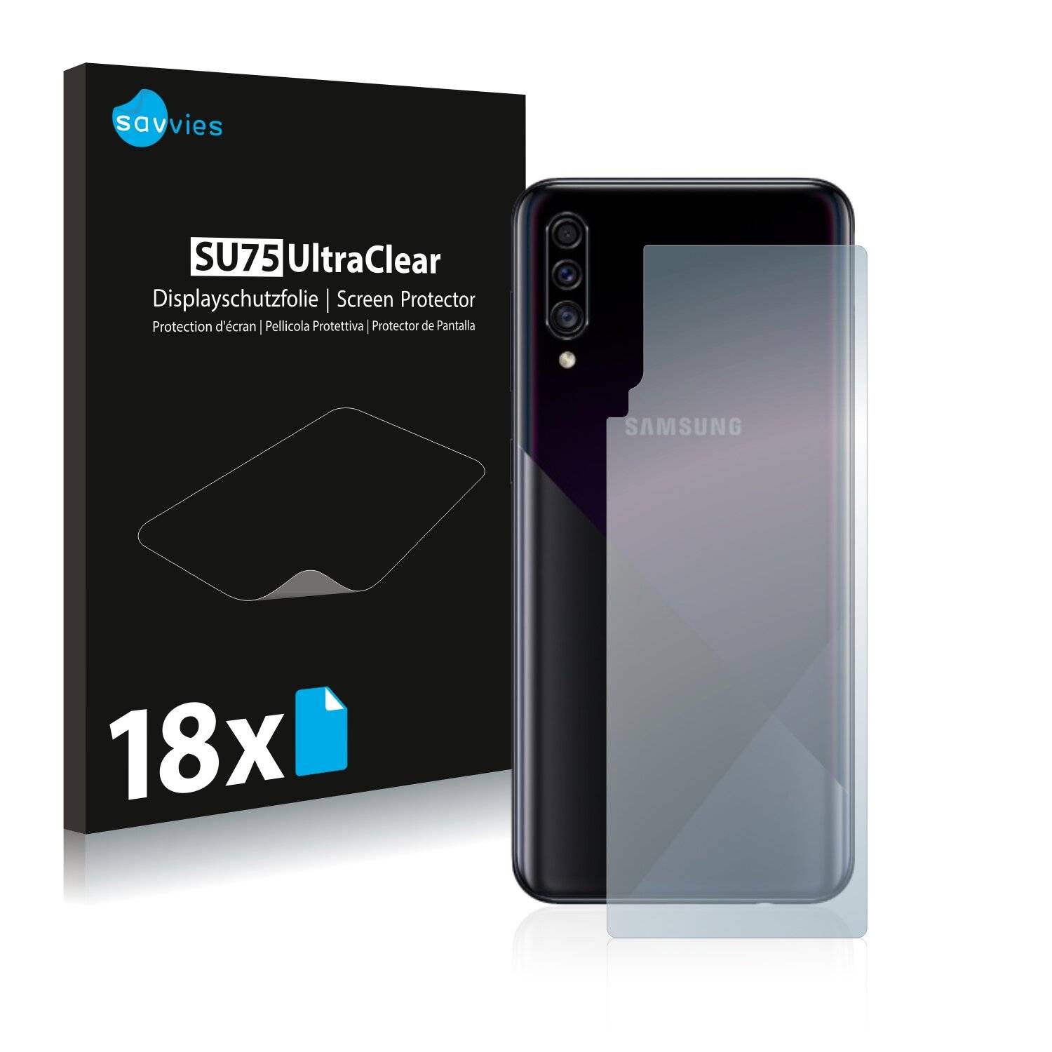 18x Savvies SU75 Displayschutzfolie für Samsung Galaxy A30s