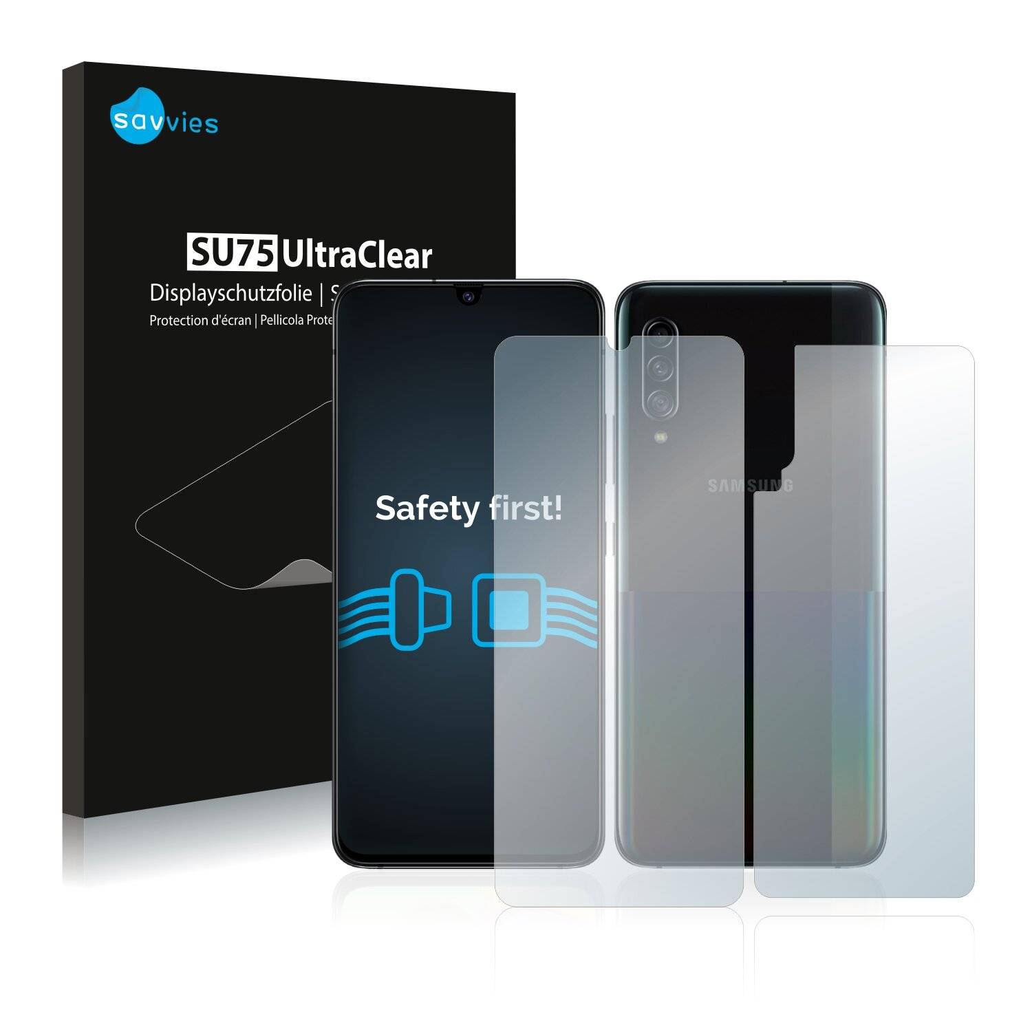 18x Savvies SU75 Displayschutzfolie für Samsung Galaxy A90 5G (Vorder +