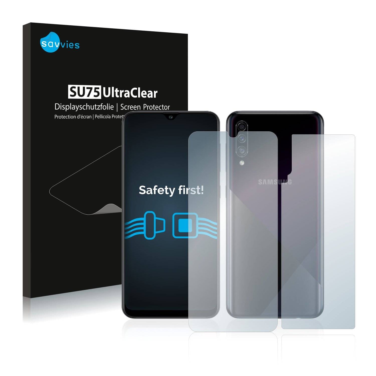 18x Savvies SU75 Displayschutzfolie für Samsung Galaxy A30s (Vorder +