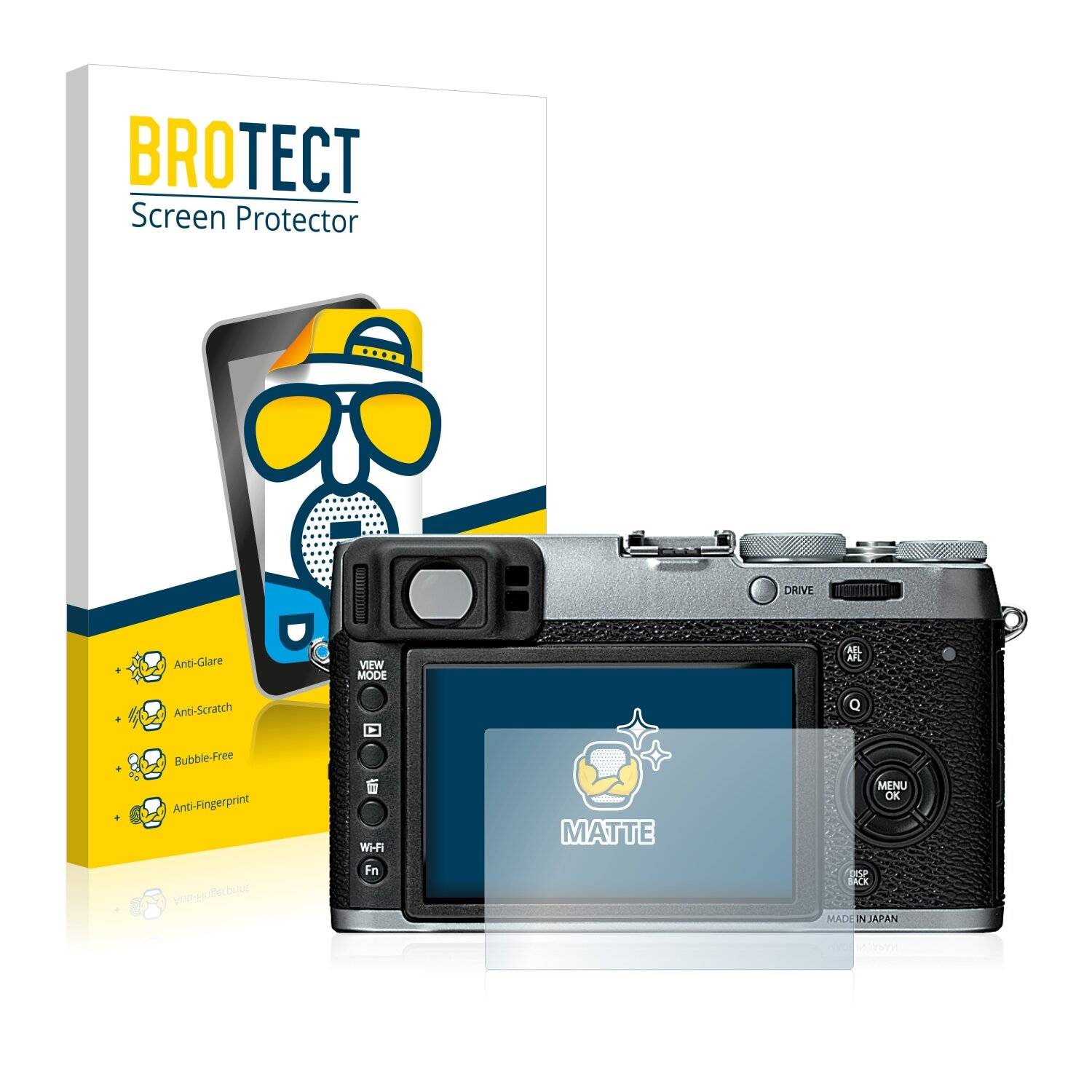 2x BROTECT Matte Displayschutzfolie für Fujifilm X100T - Entspiegelt,