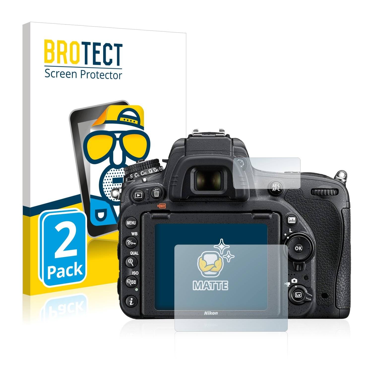 2x BROTECT Matte Displayschutzfolie für Nikon D750 - Entspiegelt,