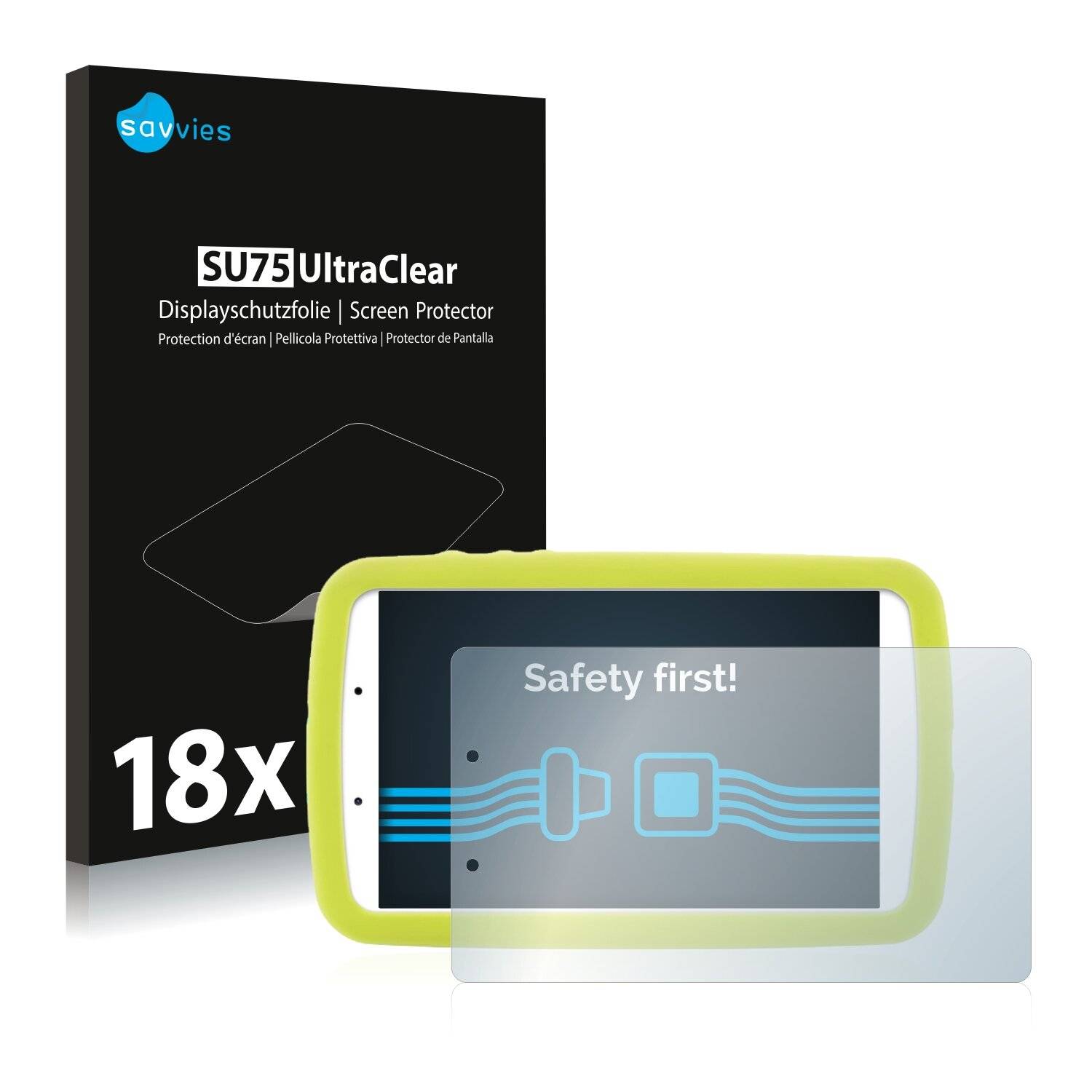 18x Savvies SU75 Displayschutzfolie für Samsung Galaxy Tab A Kids Edition