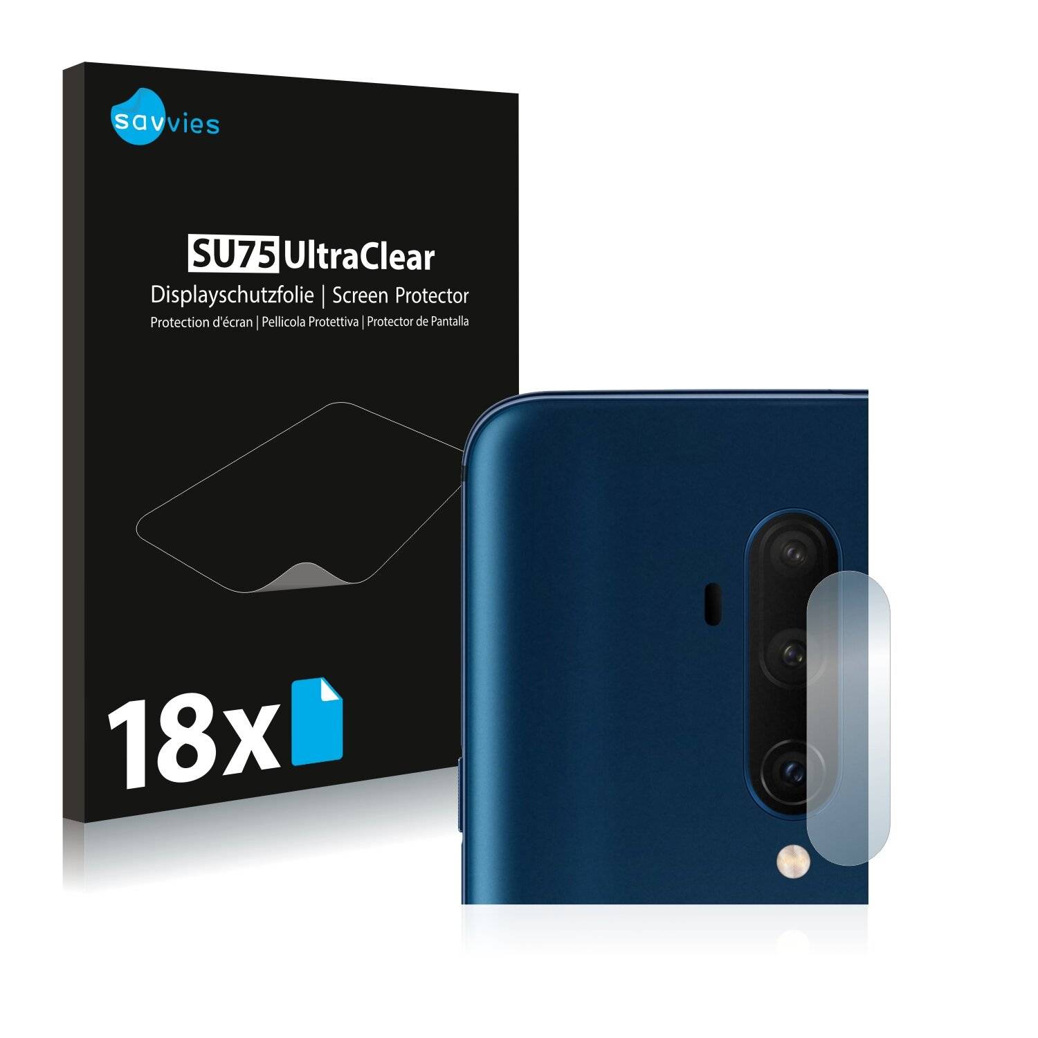 18x Savvies SU75 Displayschutzfolie für OnePlus 7T Pro (NUR