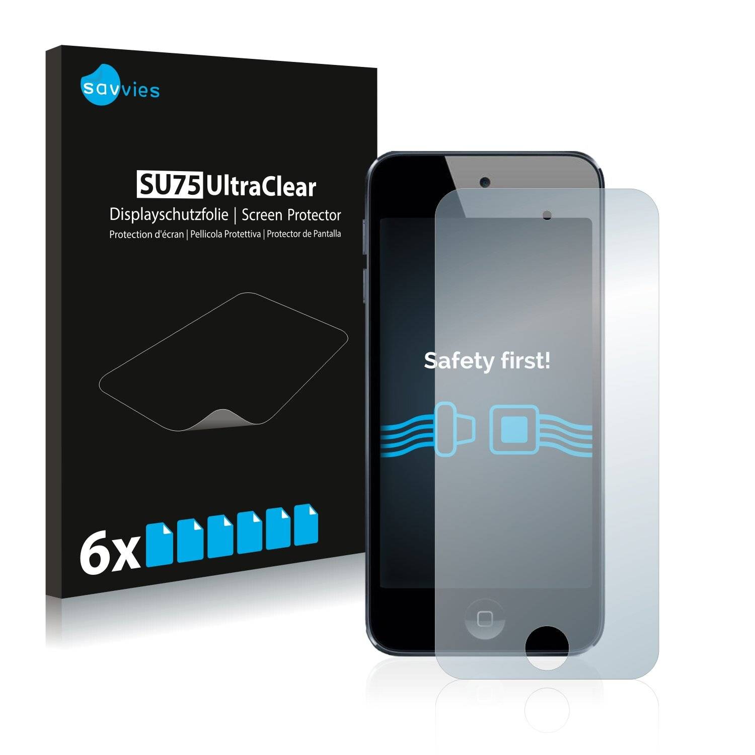 6x Savvies SU75 Displayschutzfolie für Apple iPod Touch (5.
