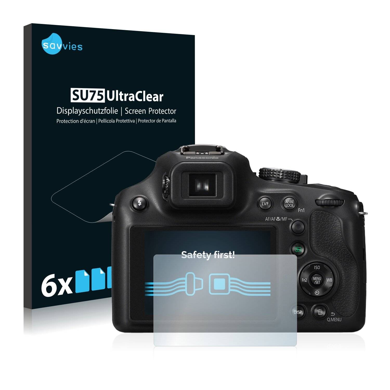 6x Savvies SU75 Displayschutzfolie für Panasonic Lumix