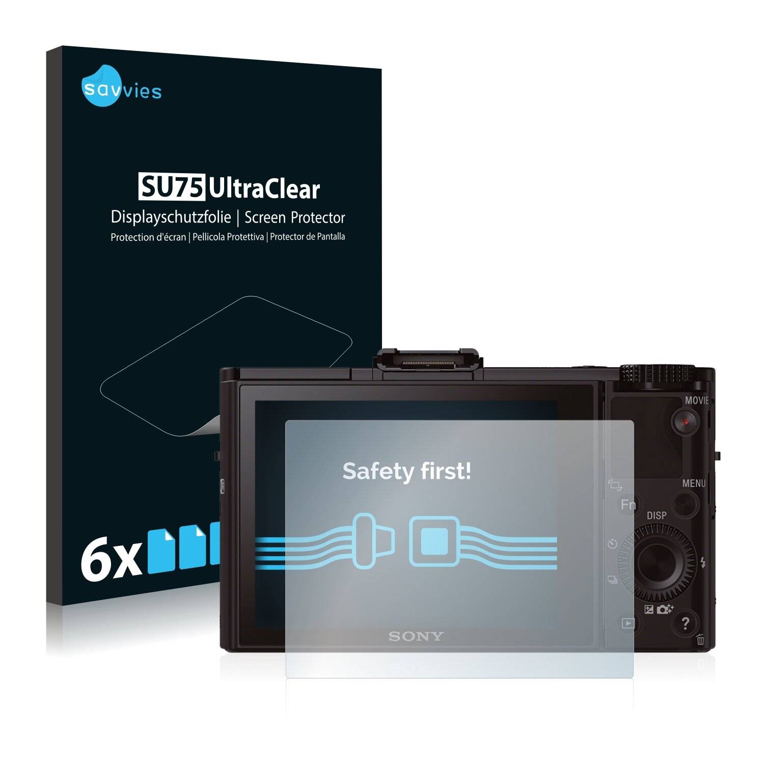 6x Savvies SU75 Displayschutzfolie für Sony Cyber-Shot DSC-RX100
