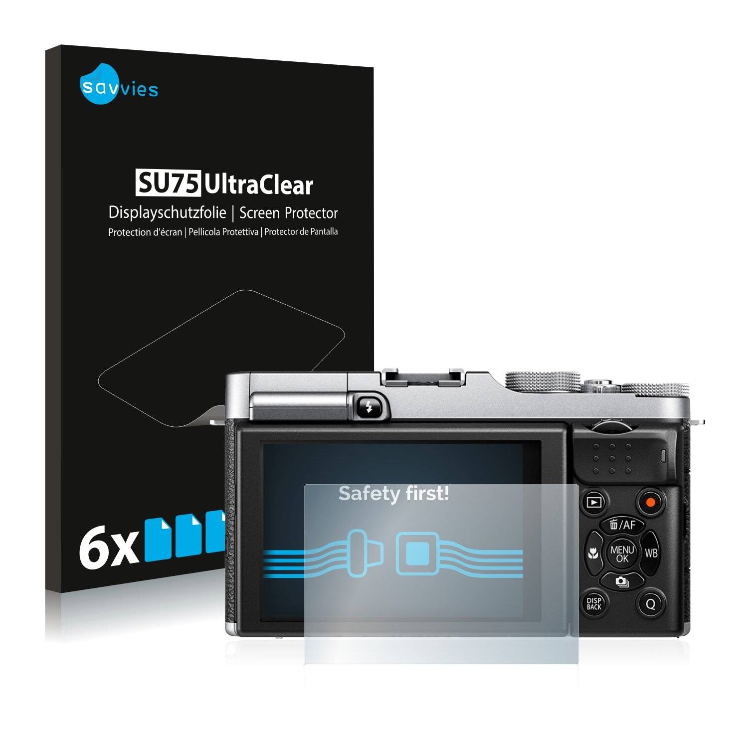 6x Savvies SU75 Displayschutzfolie für Fujifilm