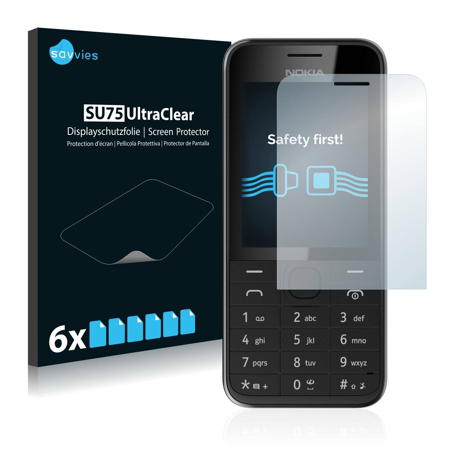 6x Savvies SU75 Displayschutzfolie für Nokia
