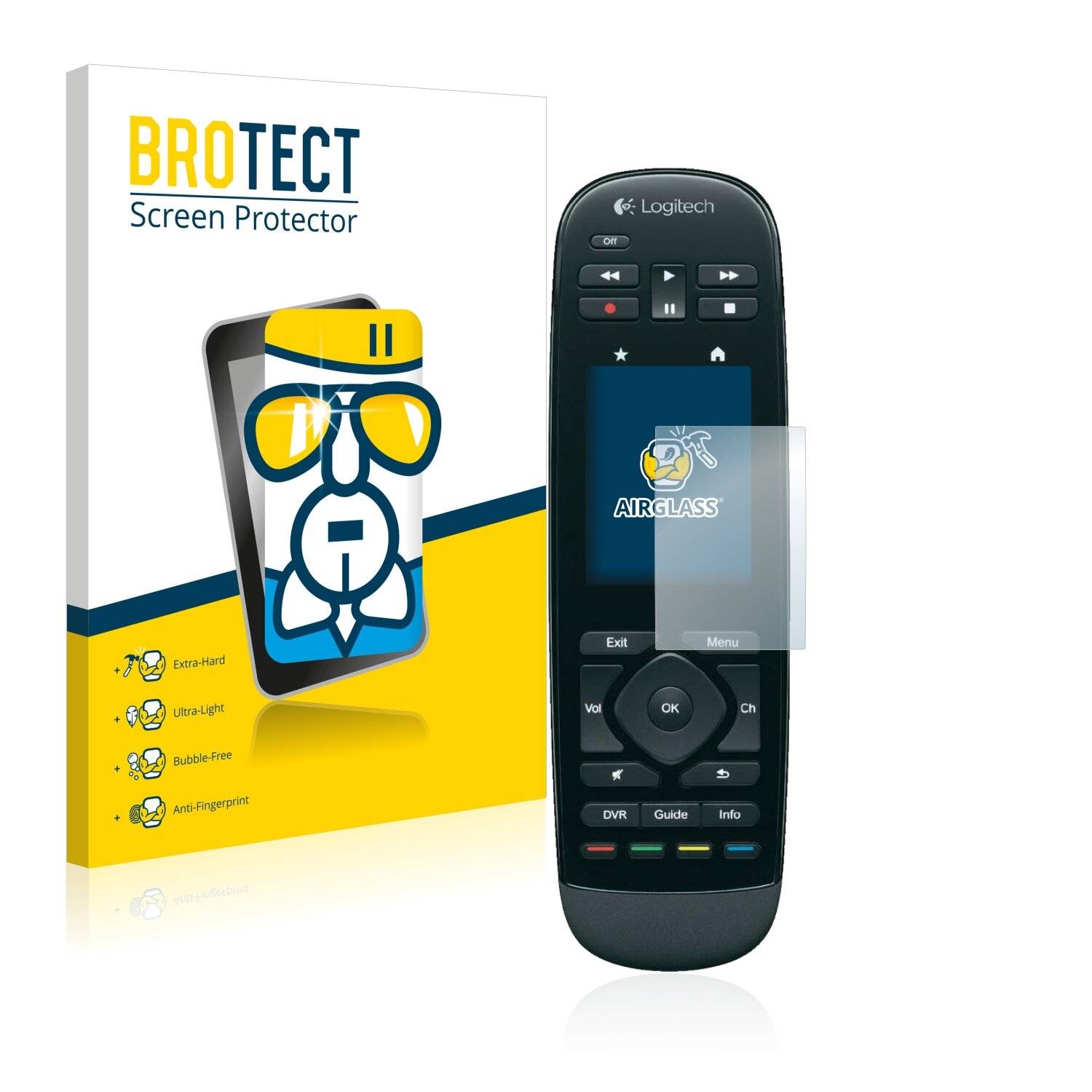 BROTECT AirGlass Schutzglas Folie für Logitech Harmony