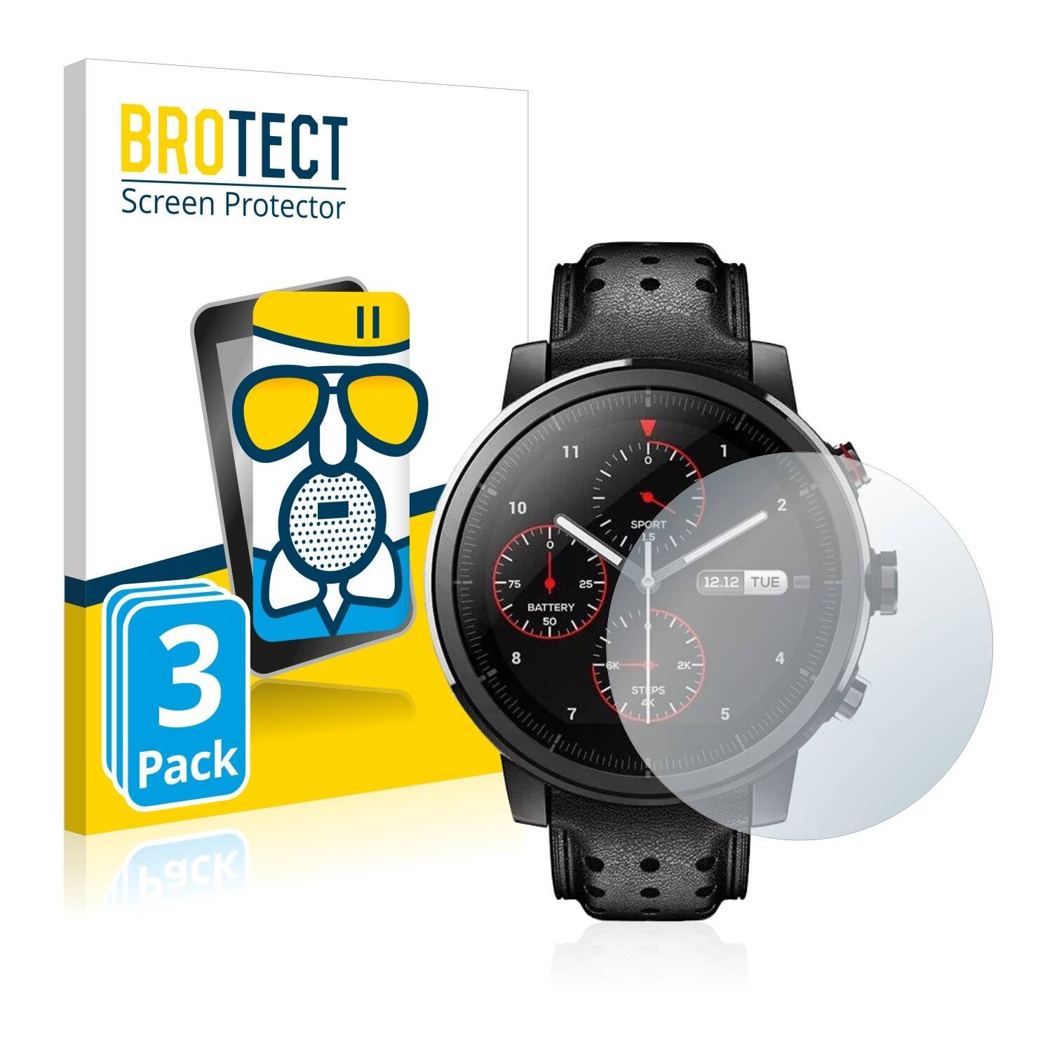 3x BROTECT AirGlass Matte Schutzglas Folie für Umidigi Uwatch