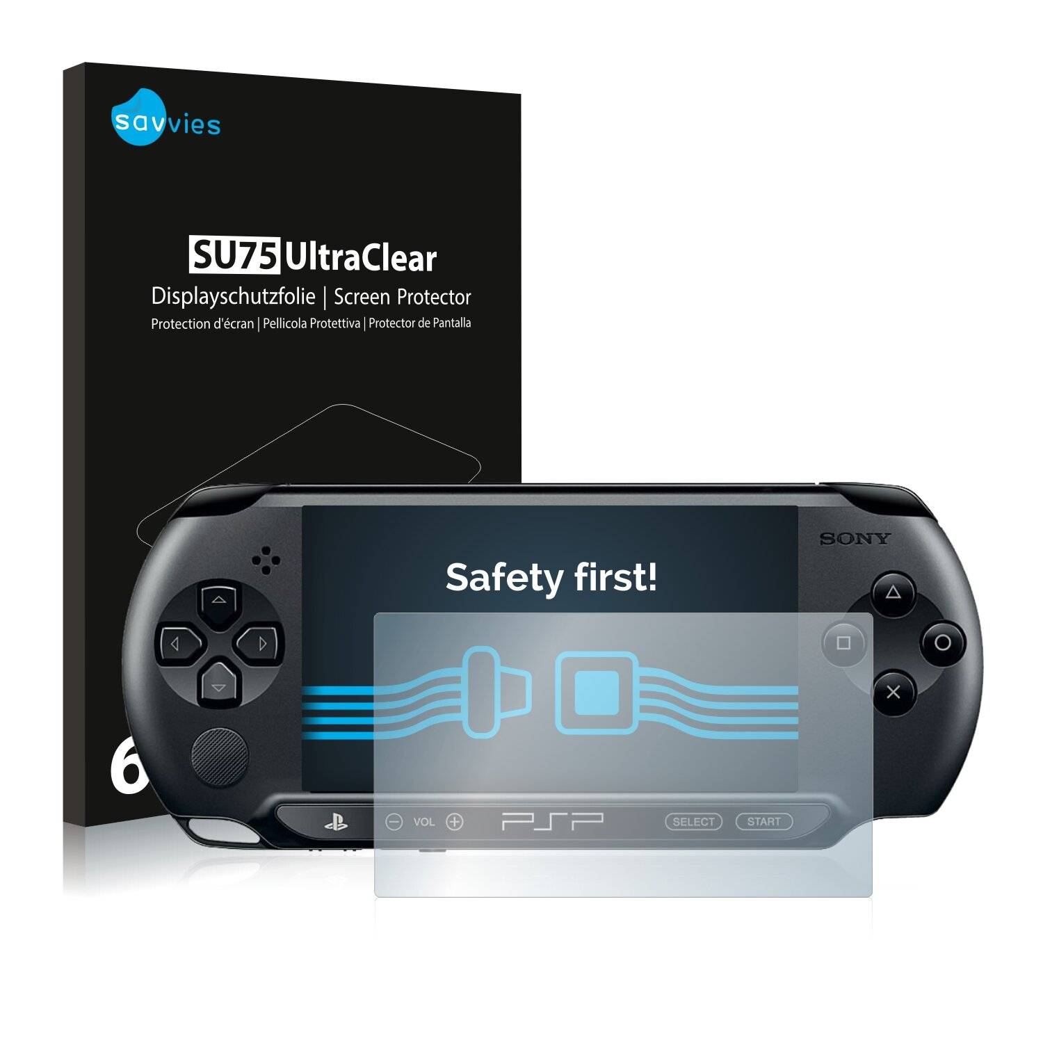6x Savvies SU75 Displayschutzfolie für Sony PSP