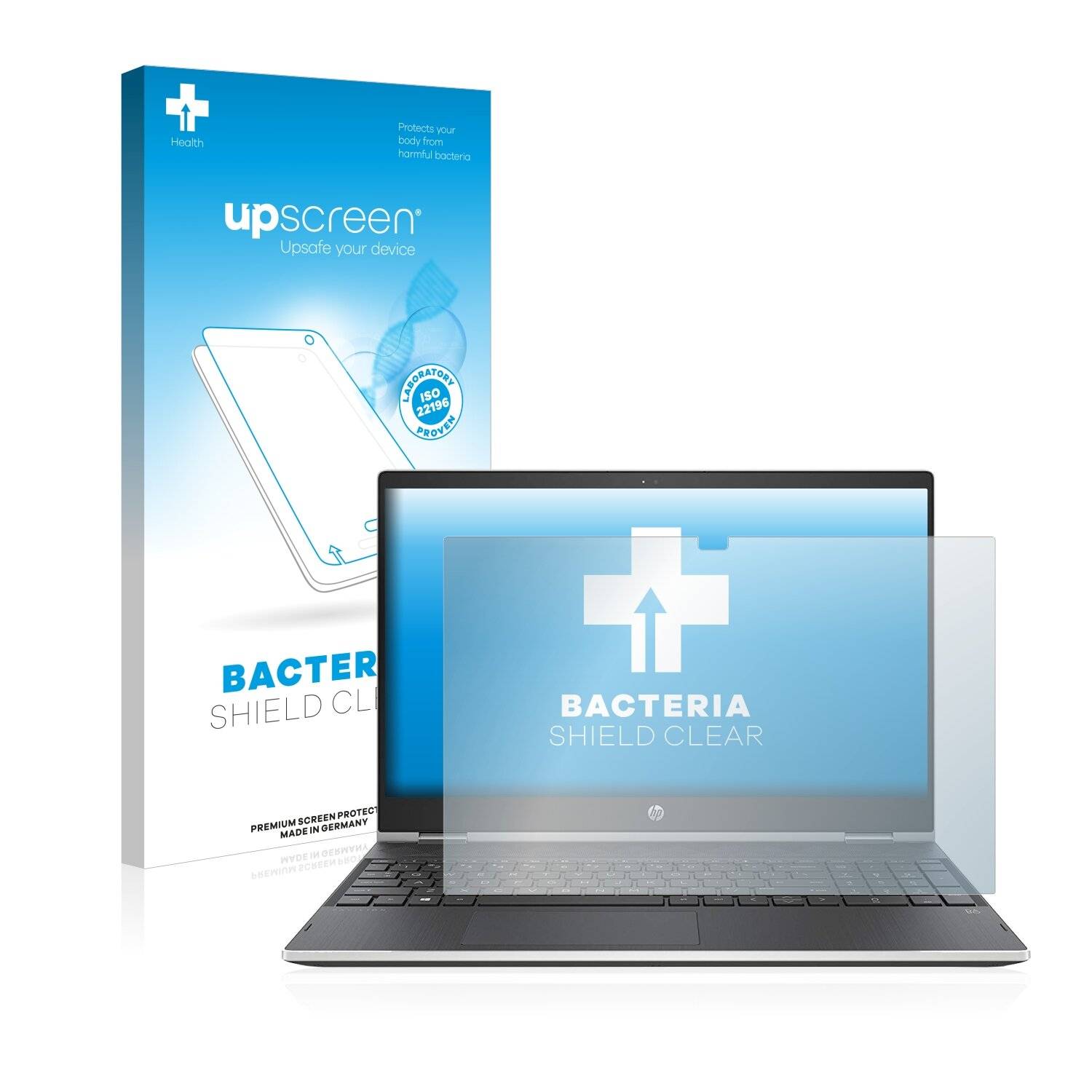 upscreen Bacteria Shield Clear Premium Antibakterielle Displayschutzfolie für HP Pavilion
