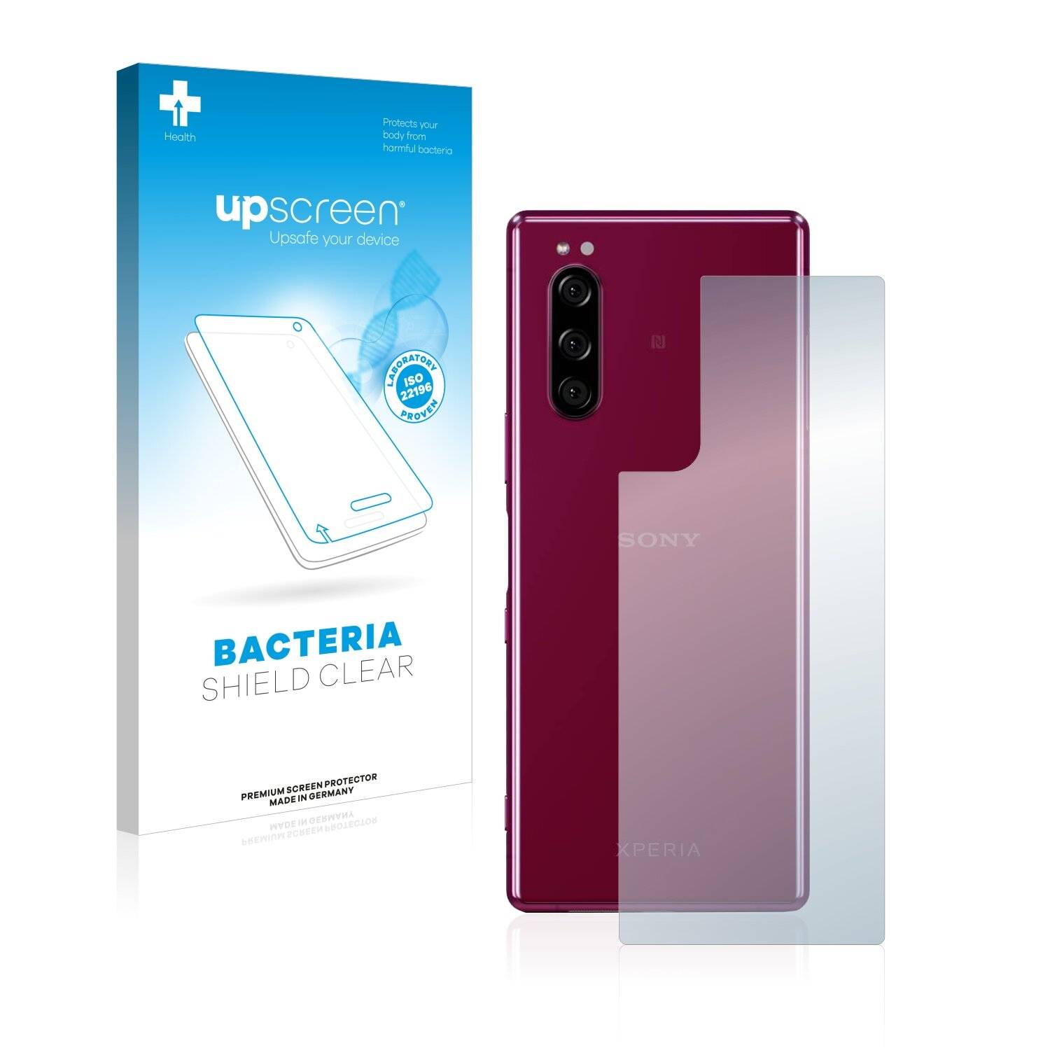 upscreen Bacteria Shield Clear Premium Antibakterielle Displayschutzfolie für Sony Xperia 5